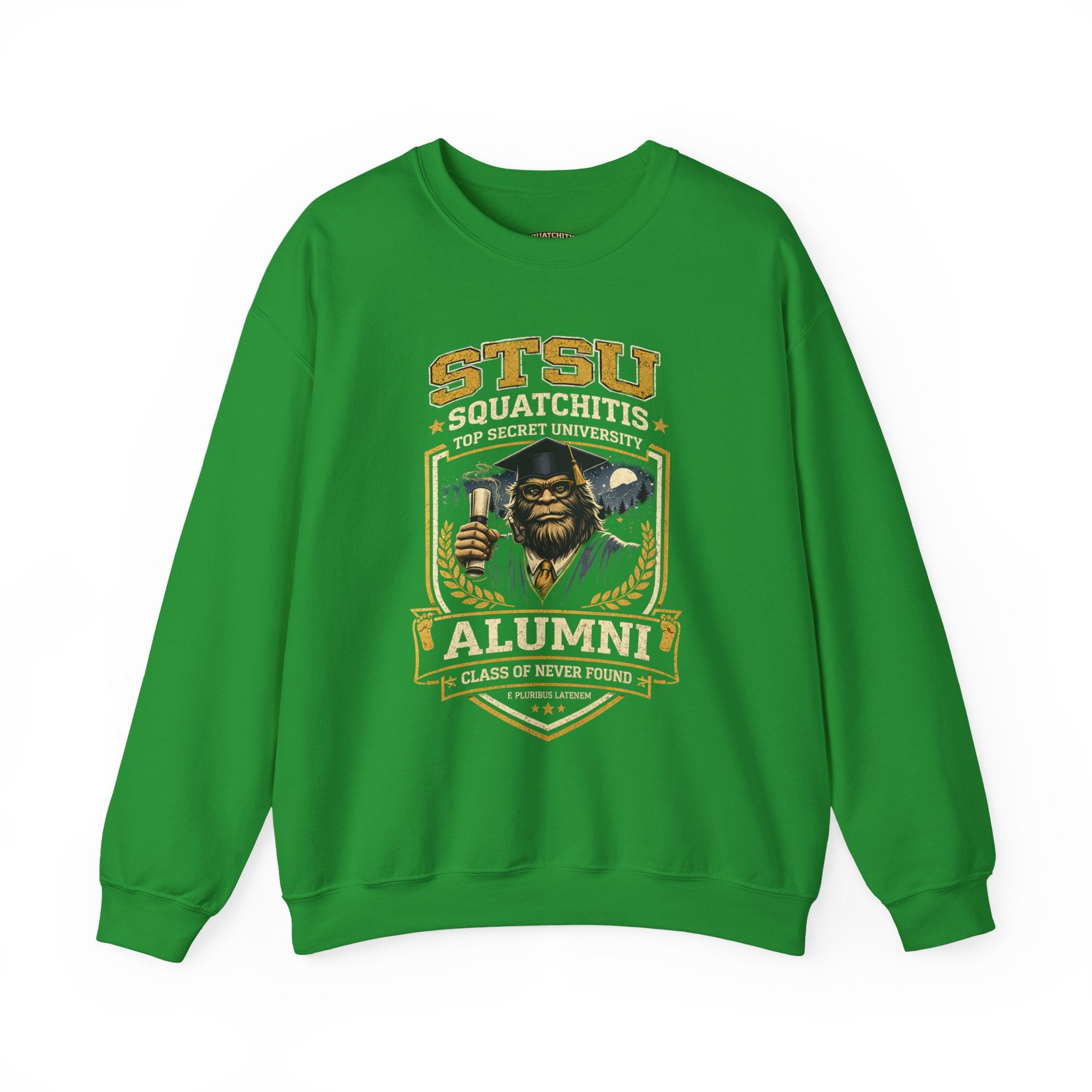 Squatchitis Top Secret University Bigfoot Crewneck Sweatshirt