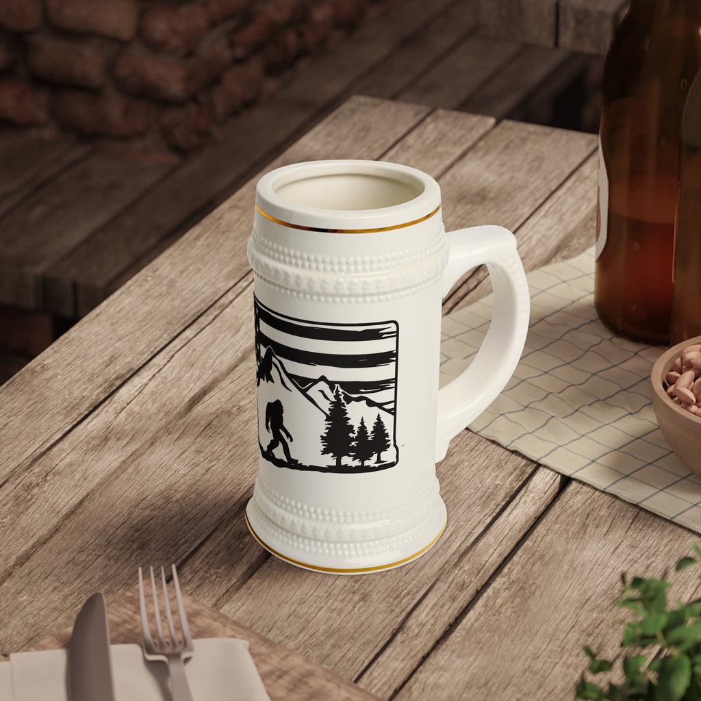 Bigfoot State Beer Stein Mug — Novelty Sasquatch Beer Stein