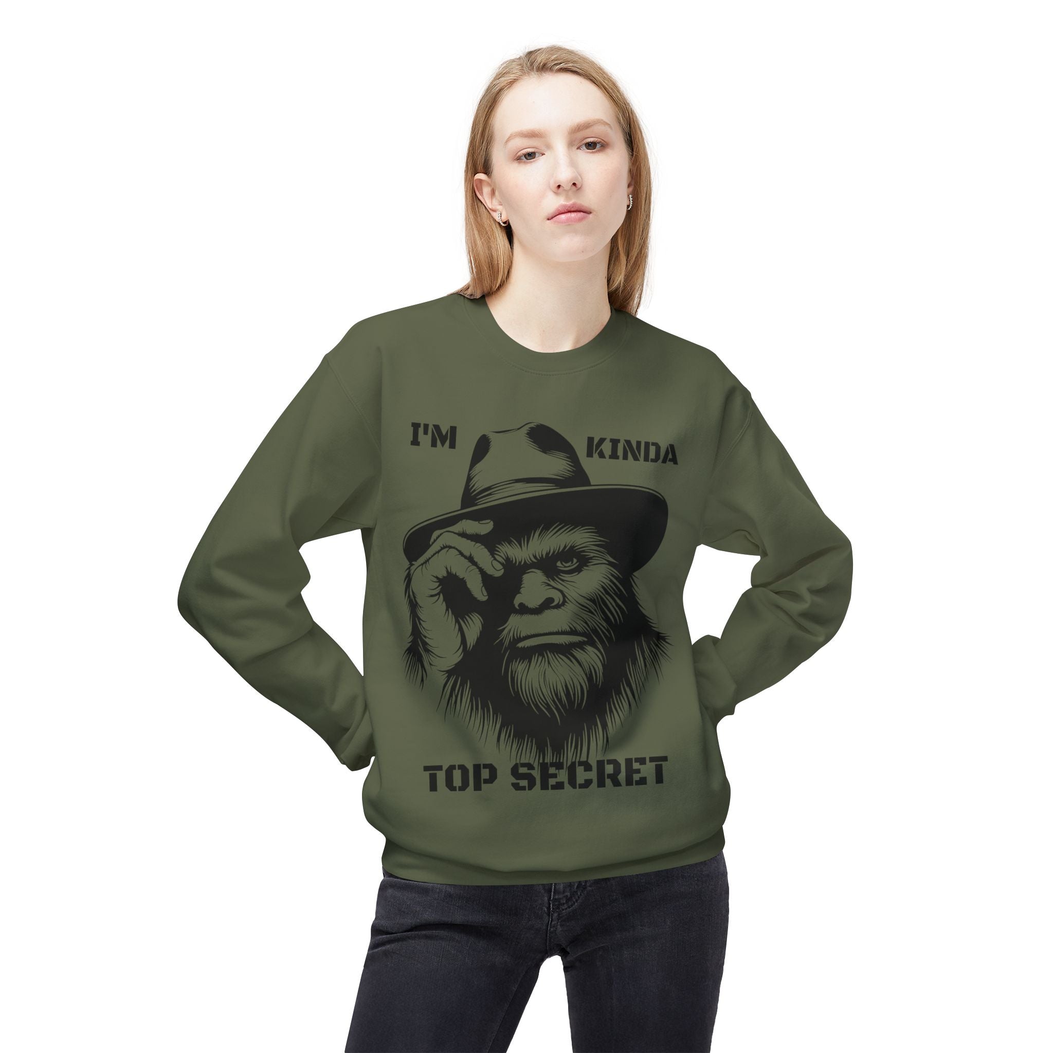 Top Secret Bigfoot Sweatshirt | Funny Sasquatch Crewneck