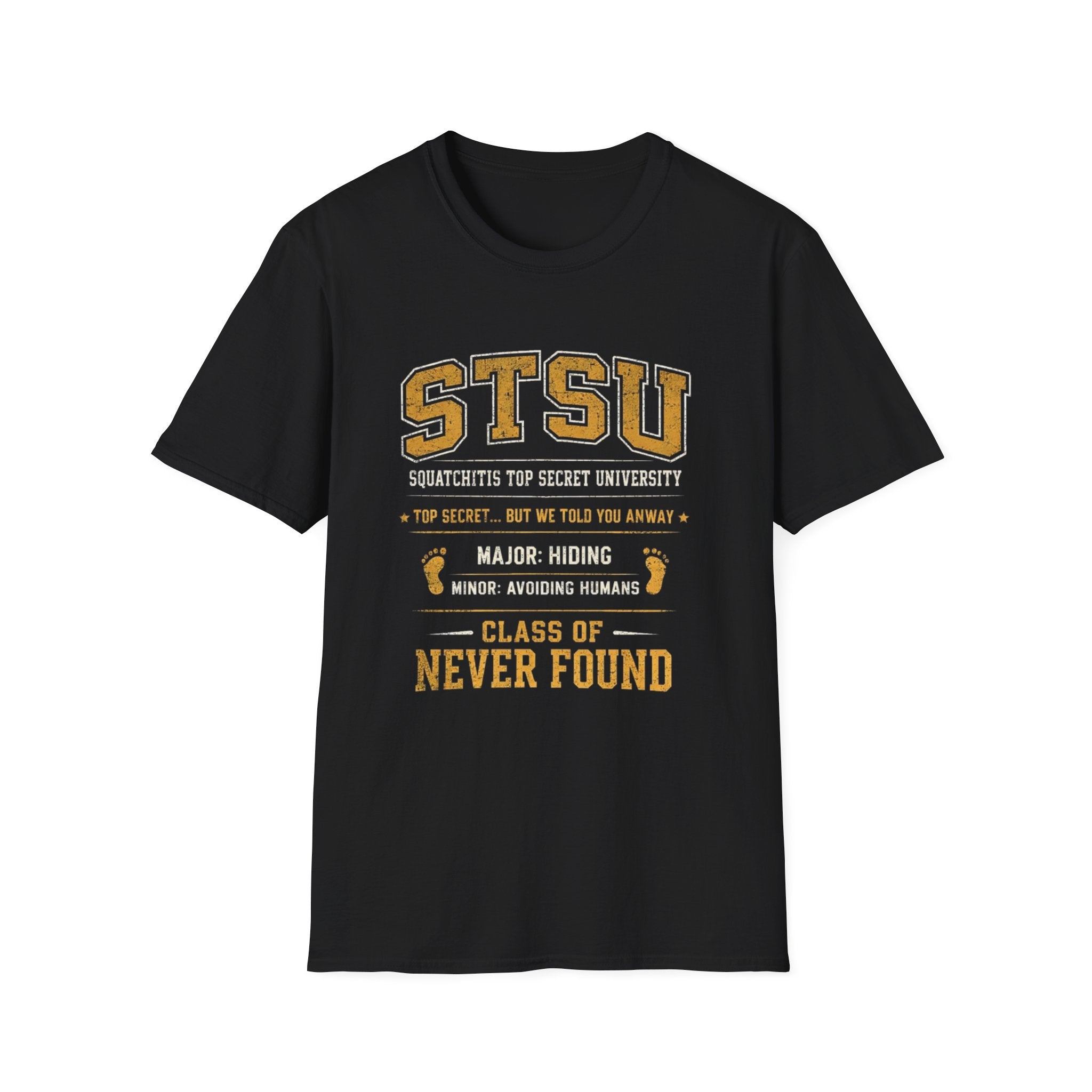 Squatchitis Bigfoot Top Secret University T-Shirt | Sasquatch College Tee