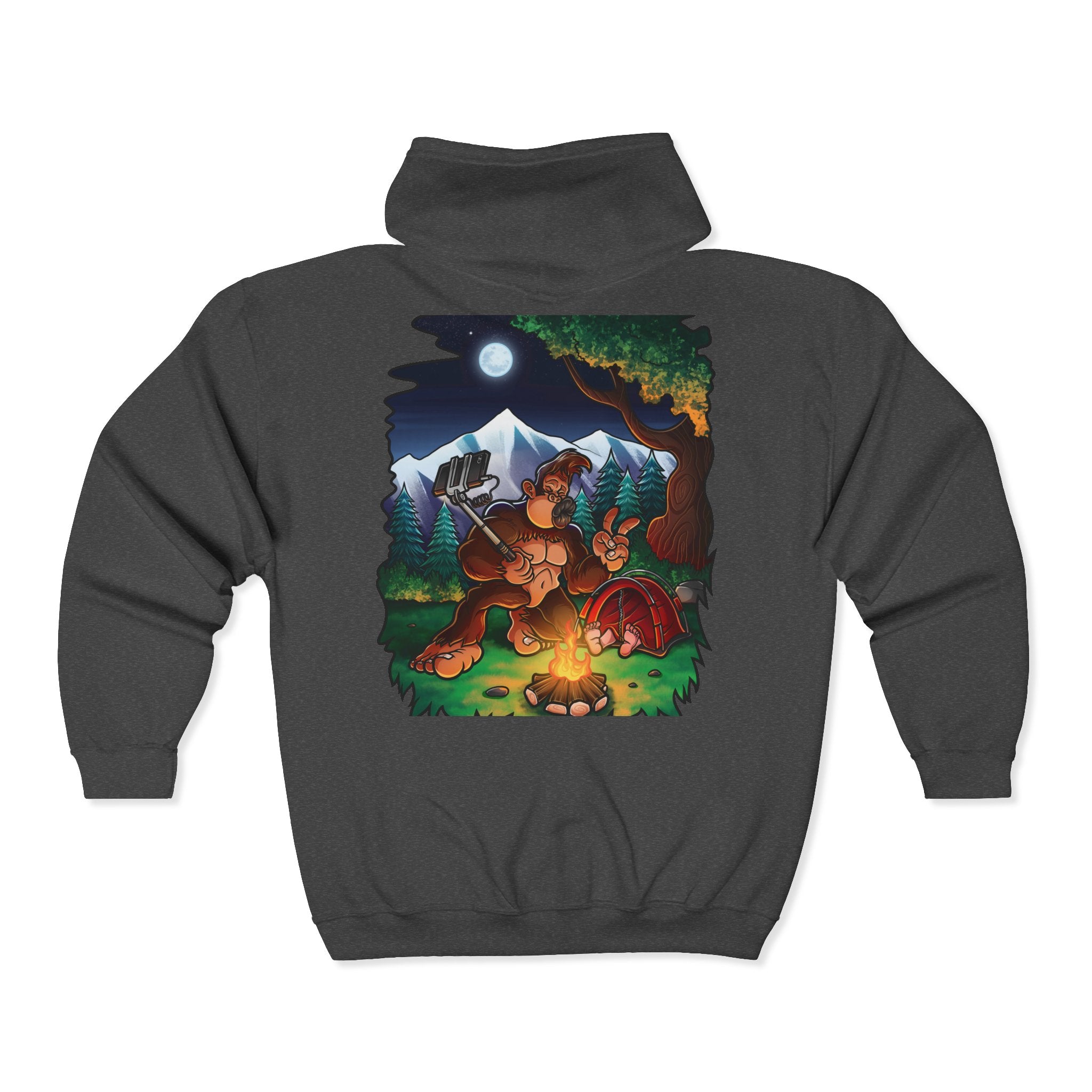 Bigfoot selfie - Heavy Blend™ Full Zip Hooded Sweatshirt
