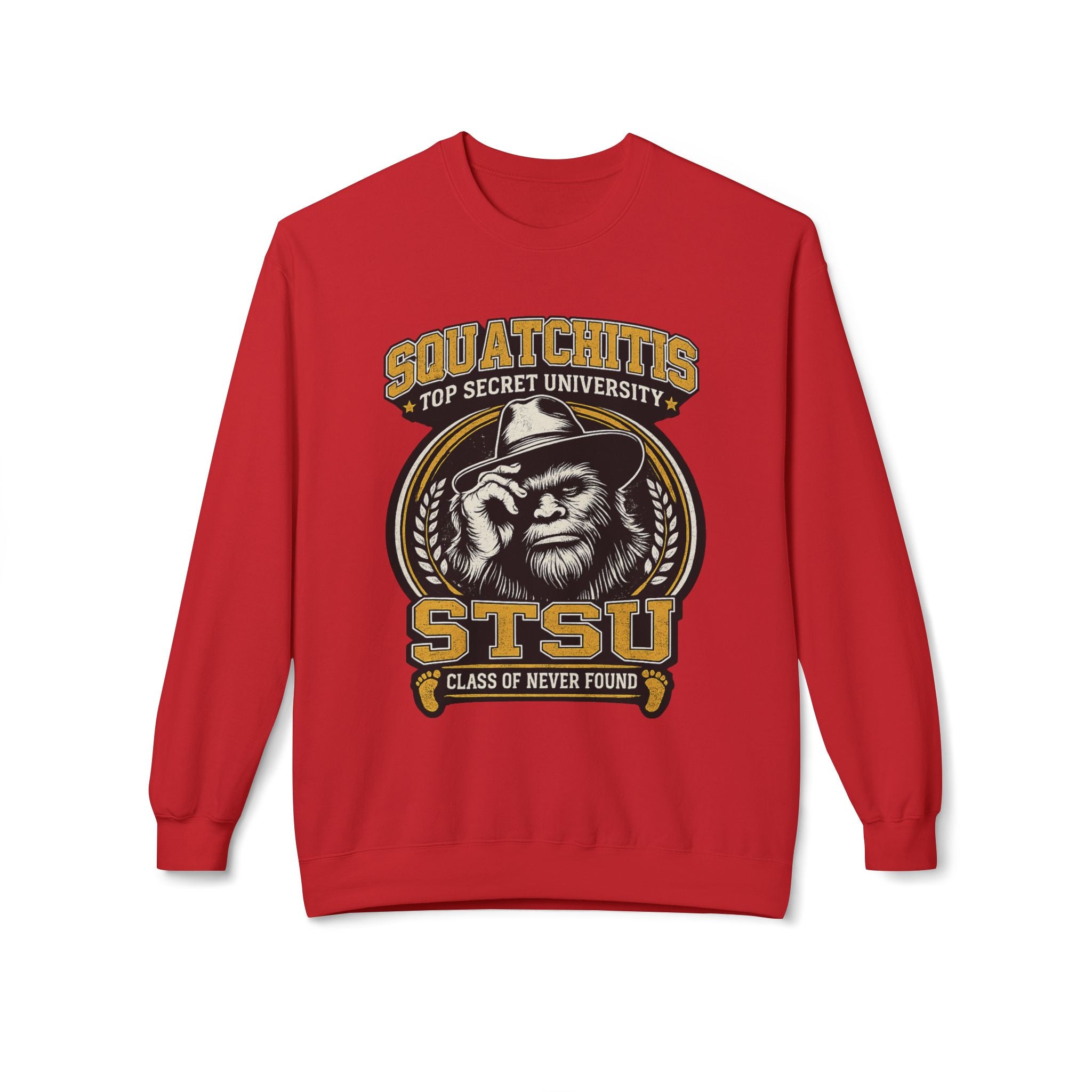 Squatchitis University Bigfoot Sweatshirt | Sasquatch Monster cryptid crewneck