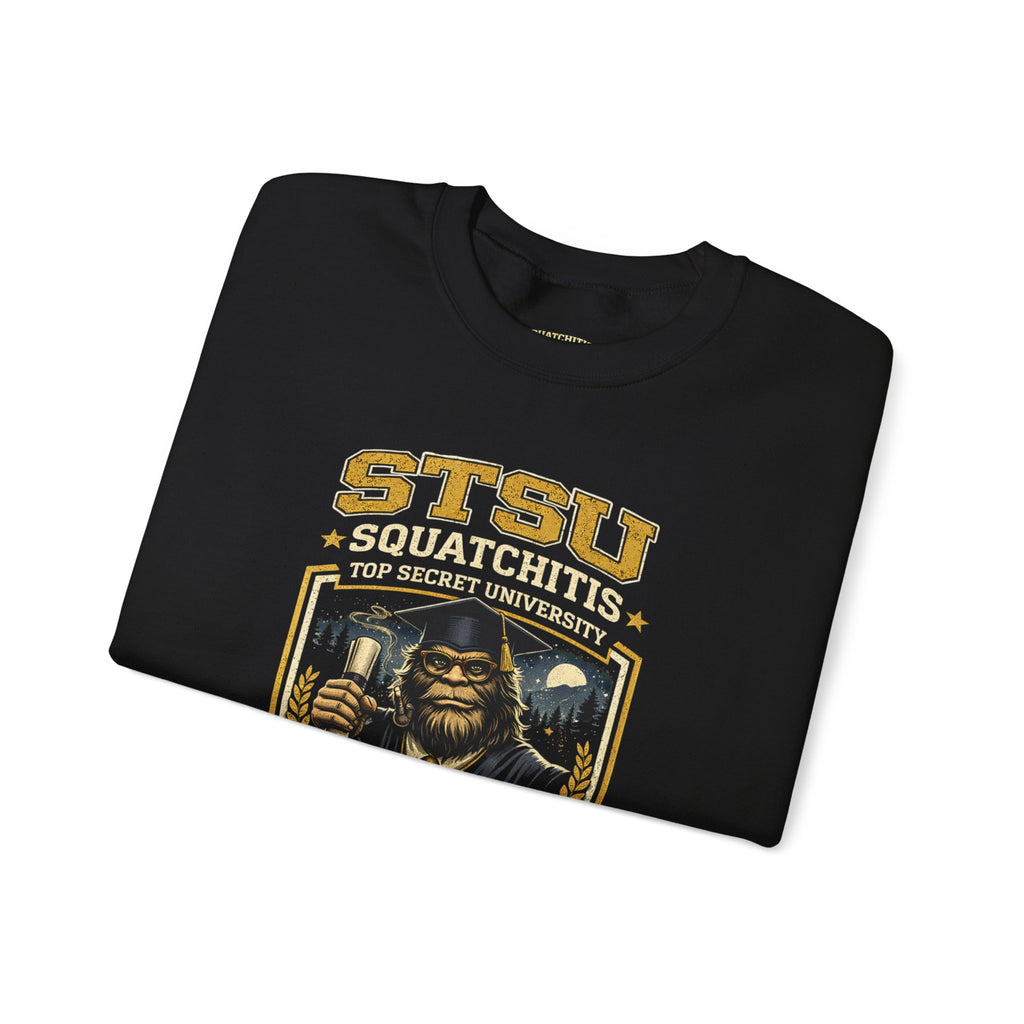 Squatchitis Top Secret University Bigfoot Crewneck Sweatshirt
