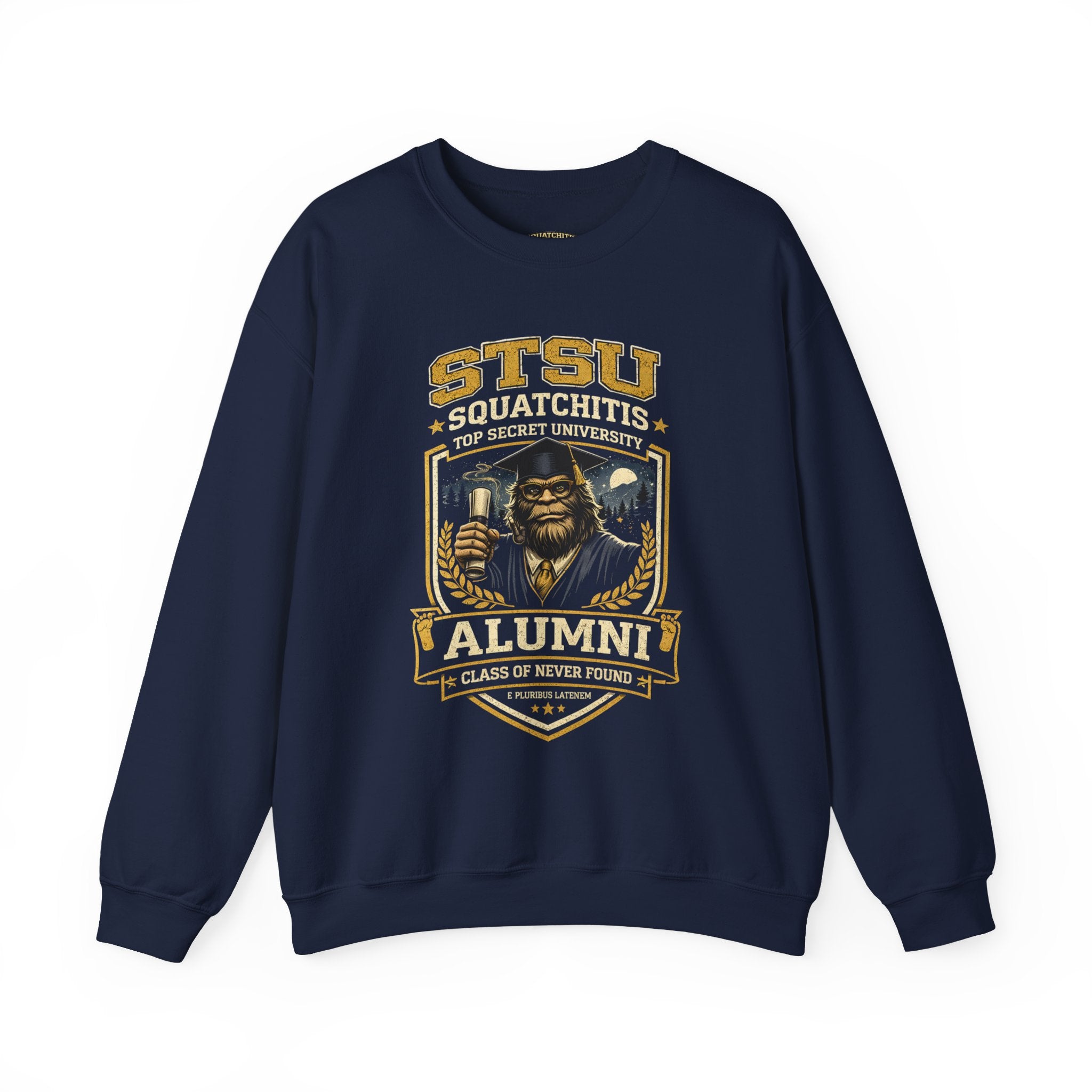 Squatchitis Top Secret University Bigfoot Crewneck Sweatshirt