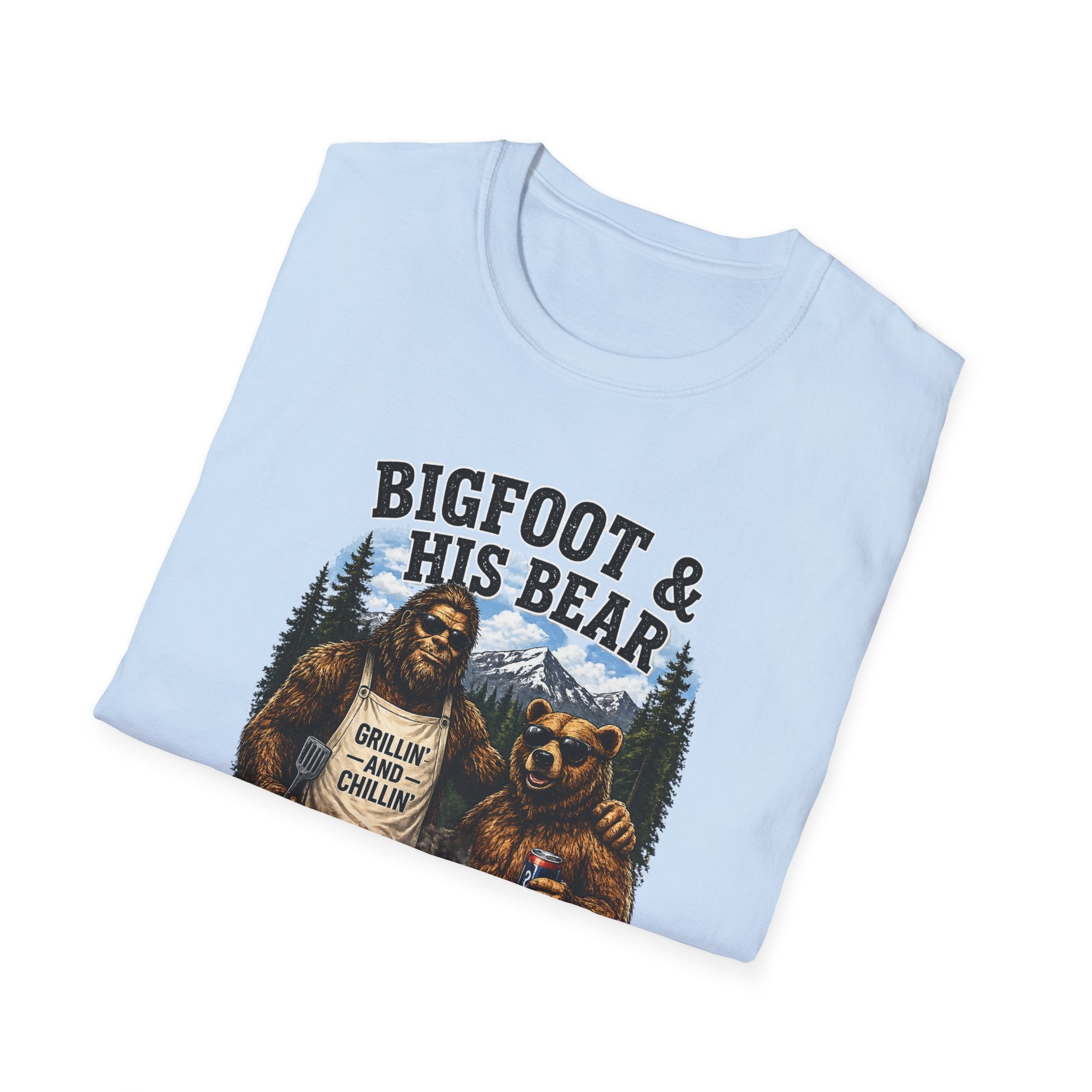 Bigfoot & Bear Grillin' and Chillin' BBQ T-Shirt