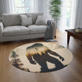 Bigfoot, Bigfoot rug,  carpet, Bigfoot gifts, sasquatch, bigfoot gift, bigfoot gear, round Rug