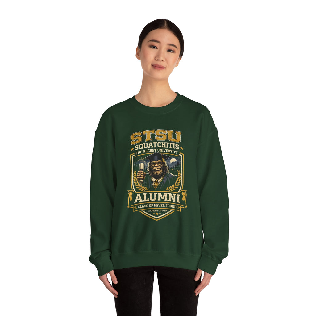 Squatchitis Top Secret University Bigfoot Crewneck Sweatshirt