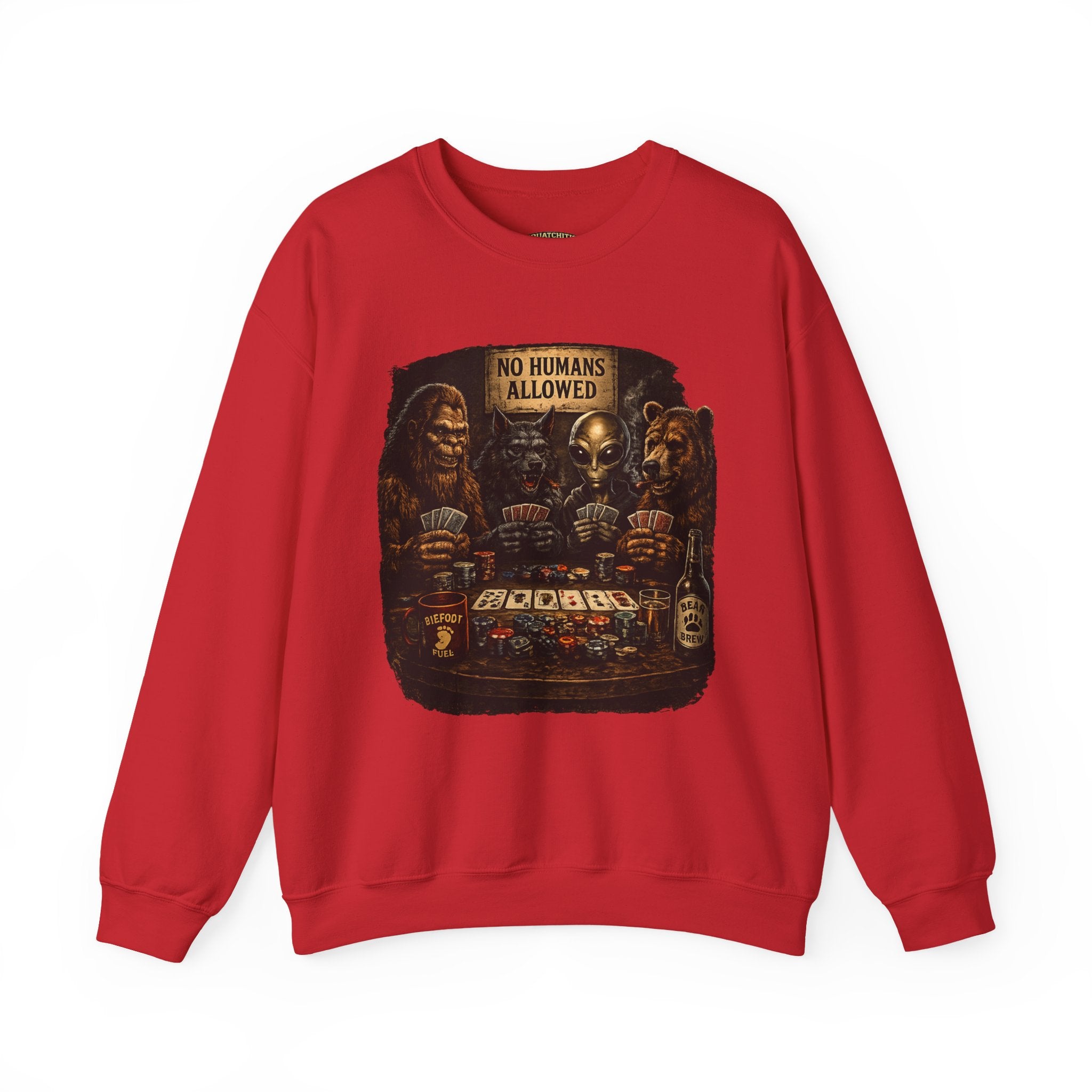 Squatchitis  Bigfoot & Gang Crewneck Sweatshirt