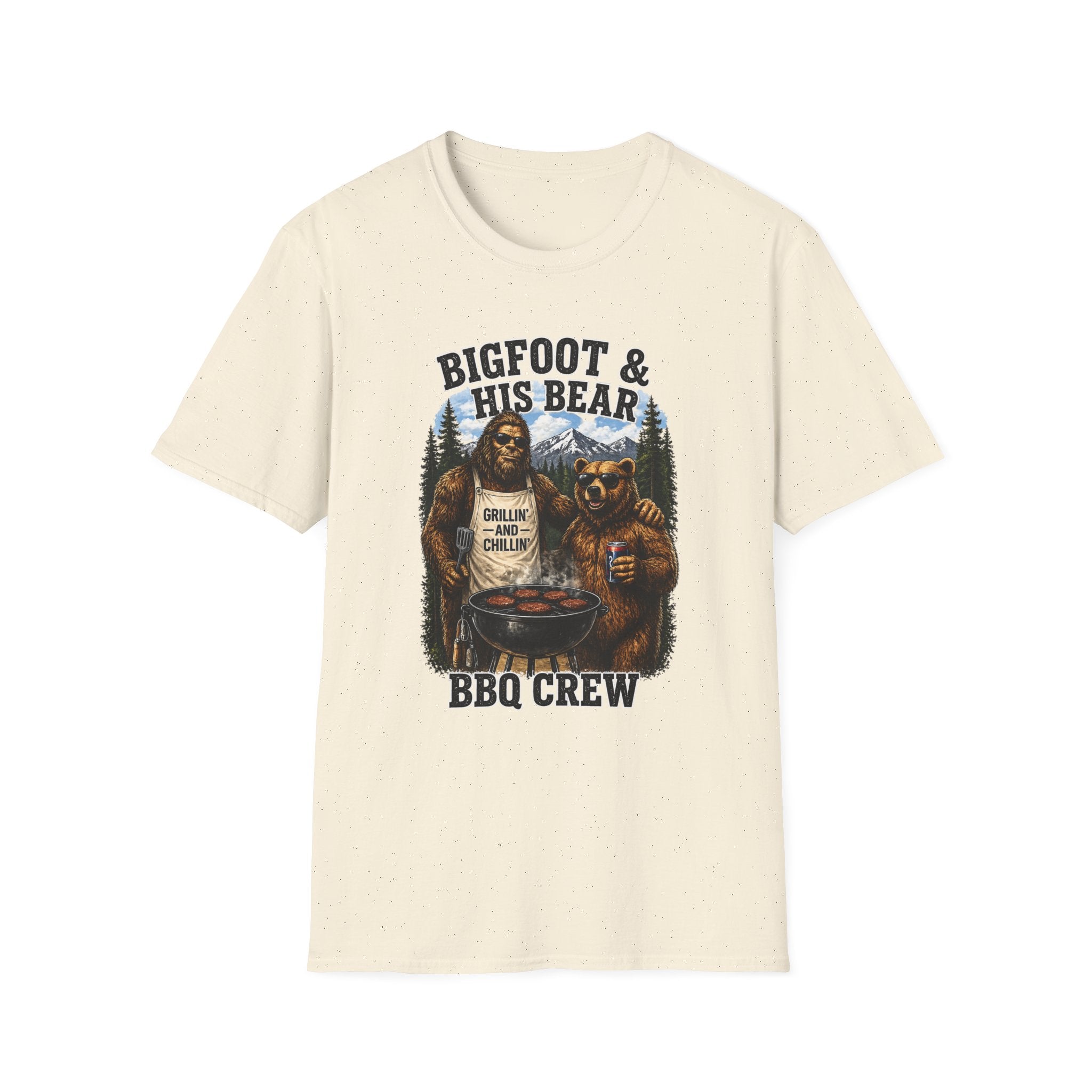 Bigfoot & Bear Grillin' and Chillin' BBQ T-Shirt