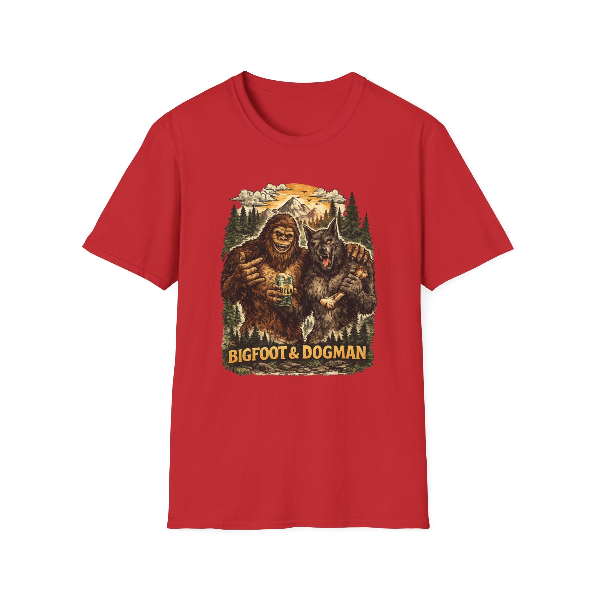 Bigfoot & Dog Man Buddy T-Shirt