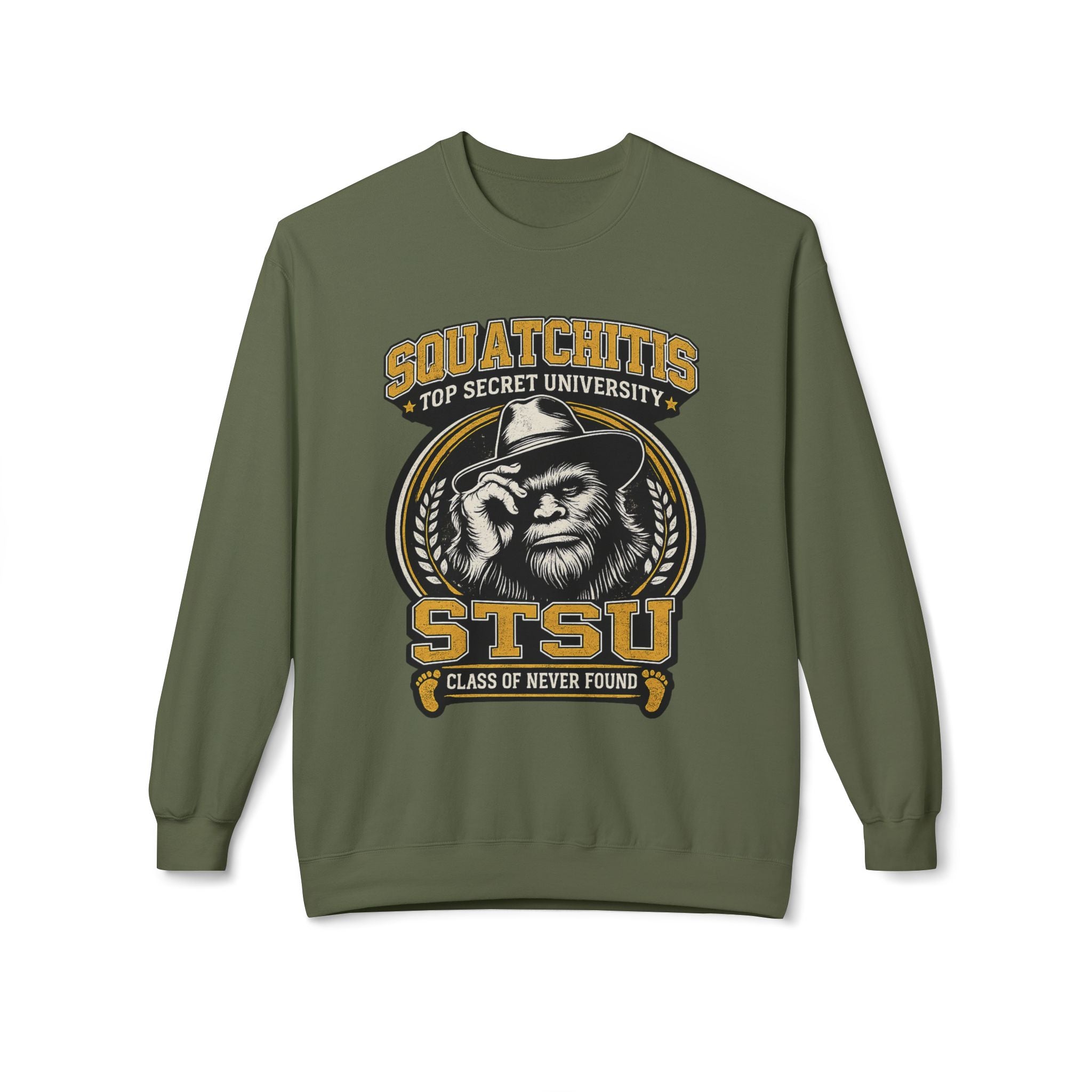 Squatchitis University Bigfoot Sweatshirt | Sasquatch Monster cryptid crewneck
