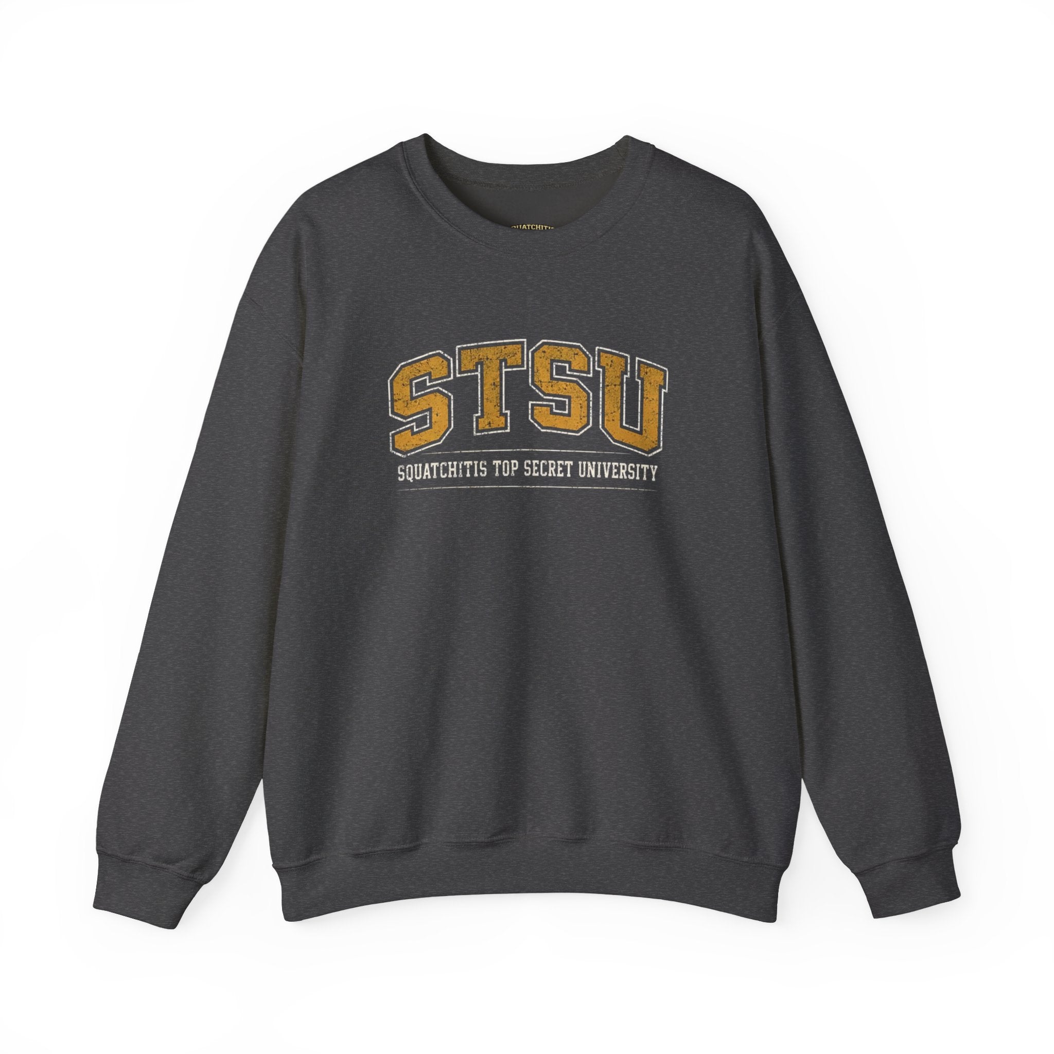 STSU Squatchitis Top Secret University Bigfoot Crewneck Sweatshirt