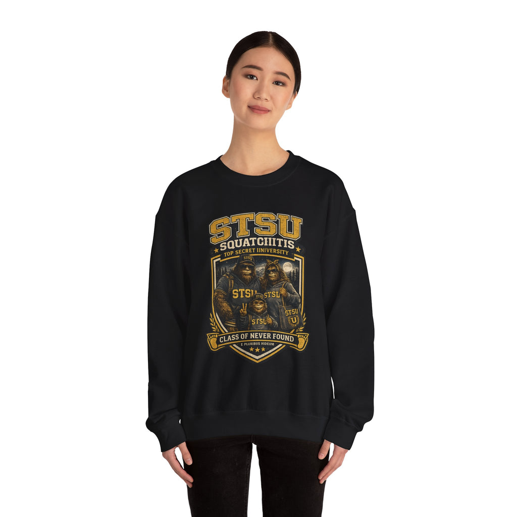 Squatchitis Top Secret University Bigfoot family Crewneck Sweatshirt