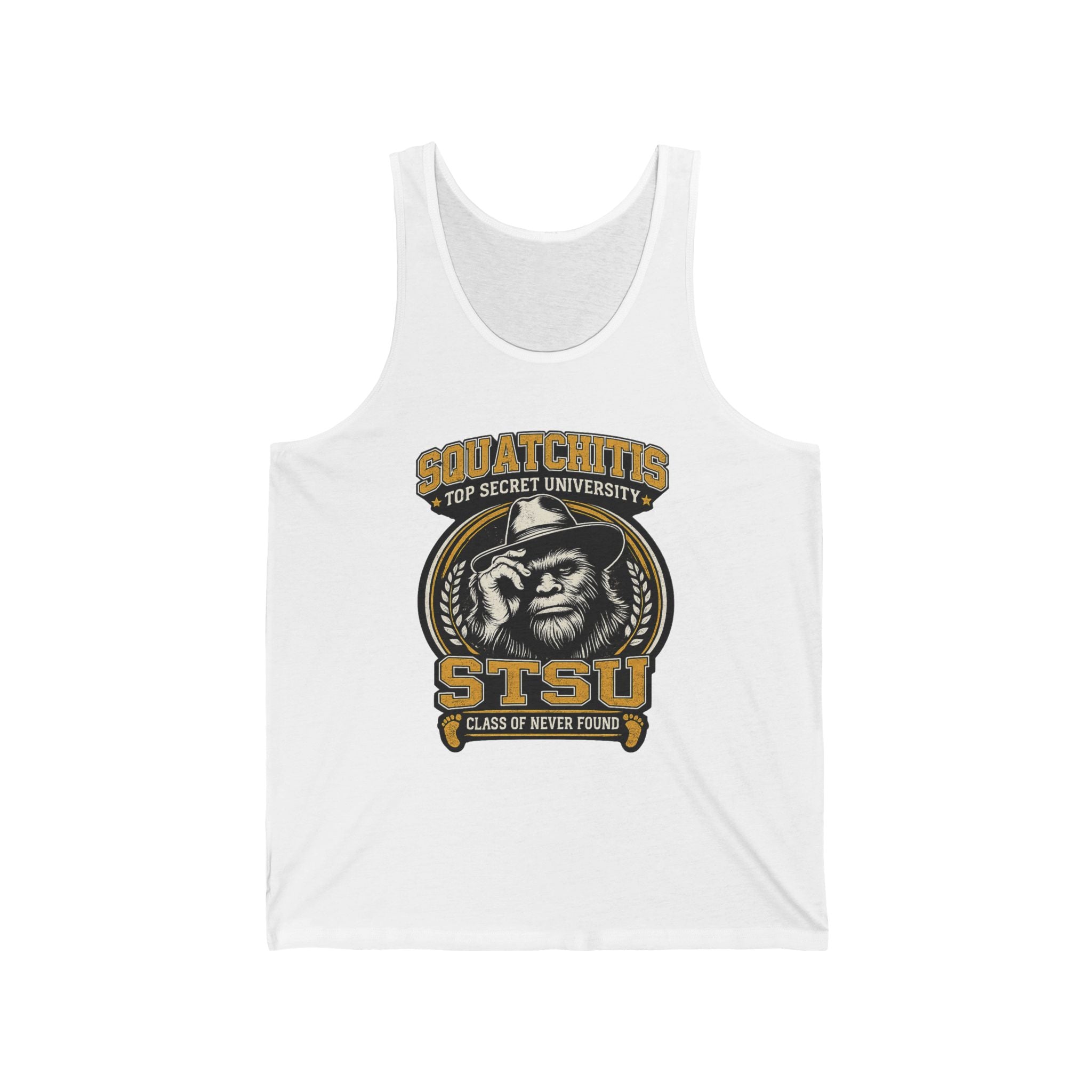 STSU Squatchitis Tank Top | Sasquatch Bigfoot Forest Humor