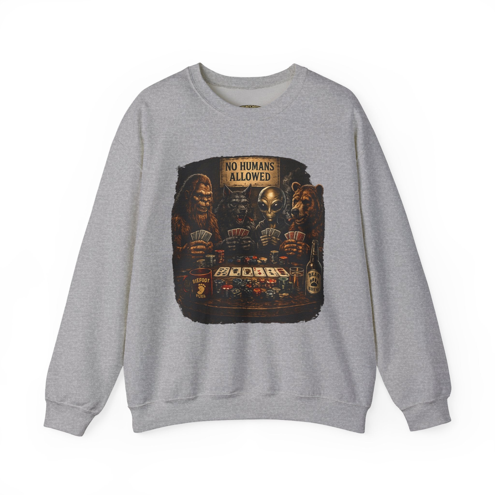 Squatchitis  Bigfoot & Gang Crewneck Sweatshirt