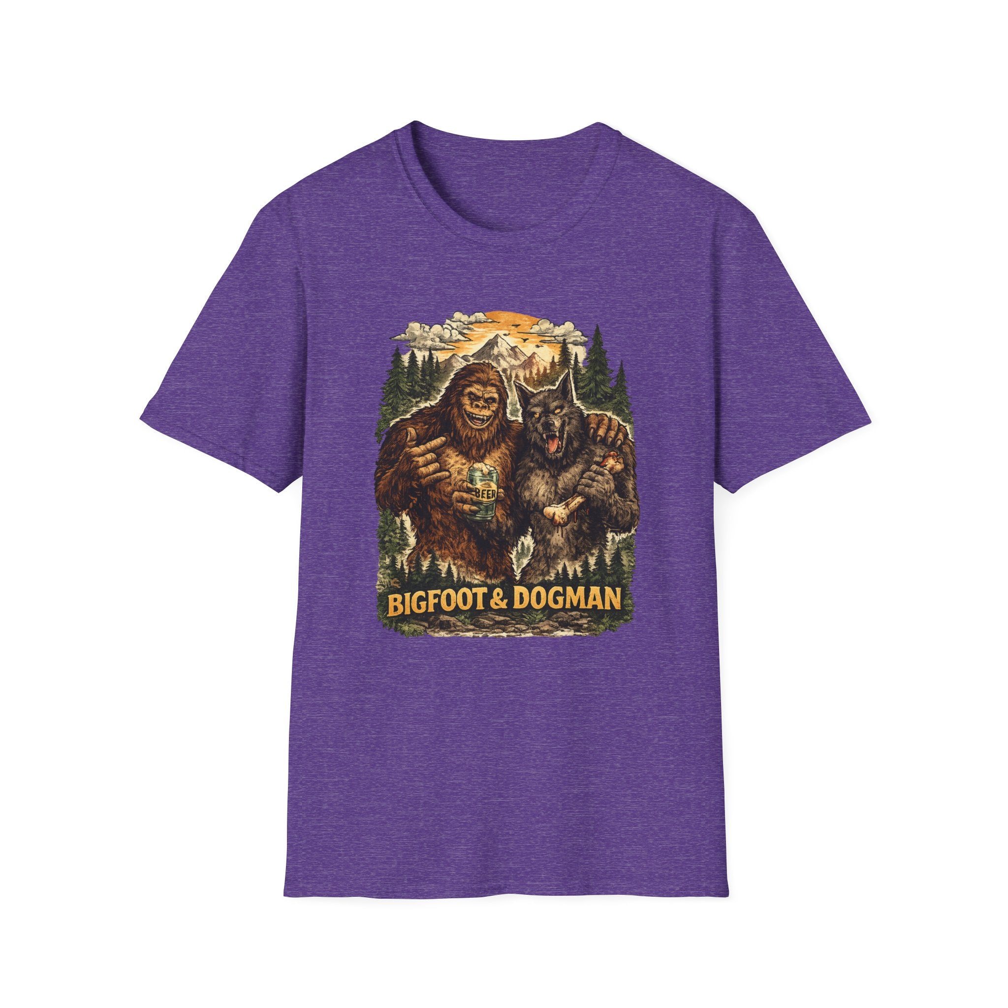 Bigfoot & Dog Man Buddy T-Shirt