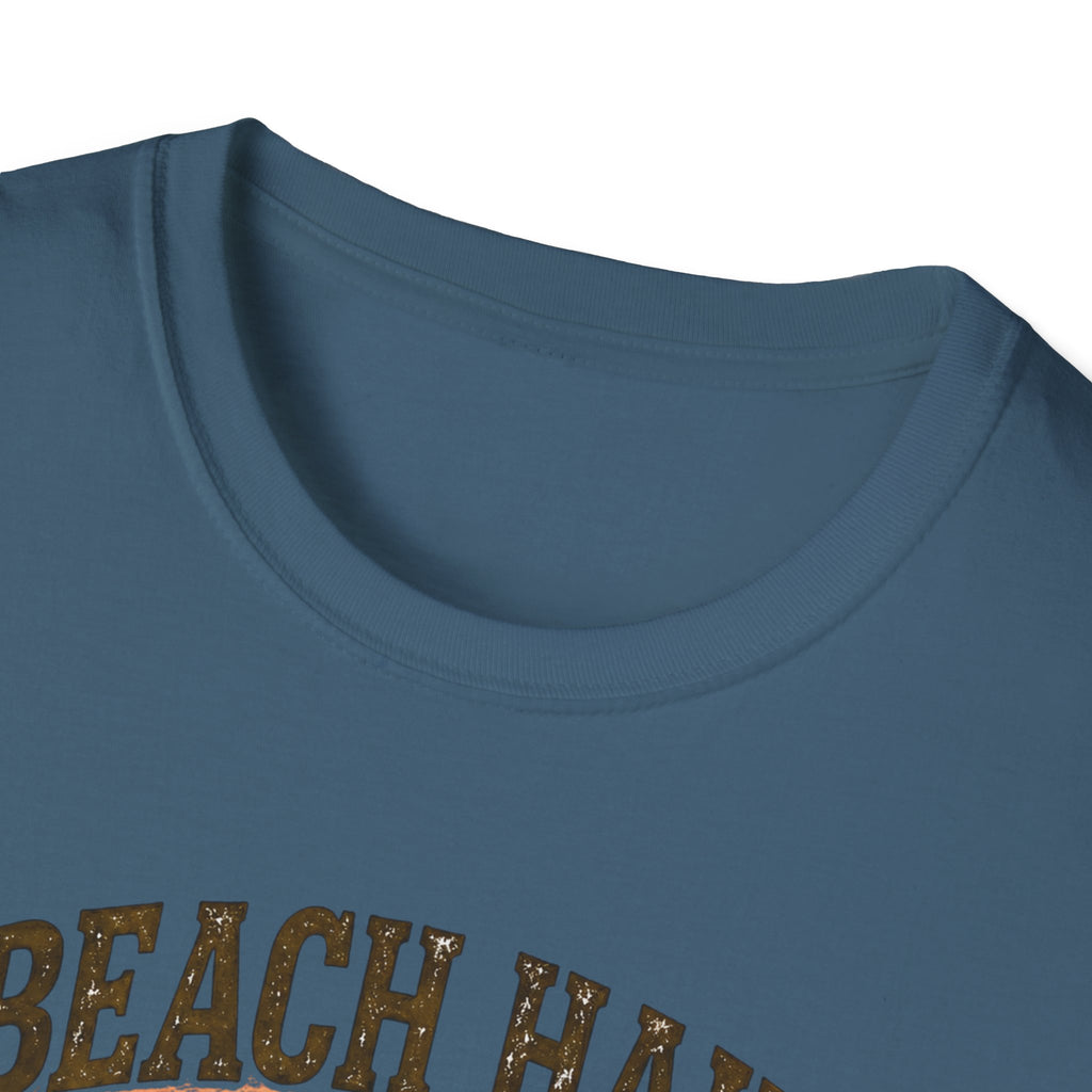 Bigfoot Beach Shirt T-Shirt — "Beach Hair Don't Care" with Hawaiian Bigfoot & Bear