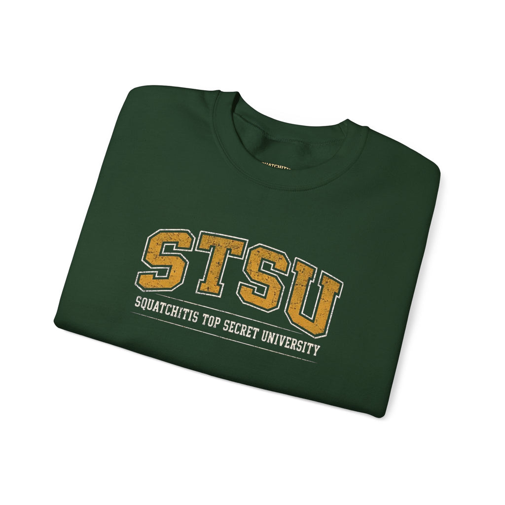 STSU Squatchitis Top Secret University Bigfoot Crewneck Sweatshirt
