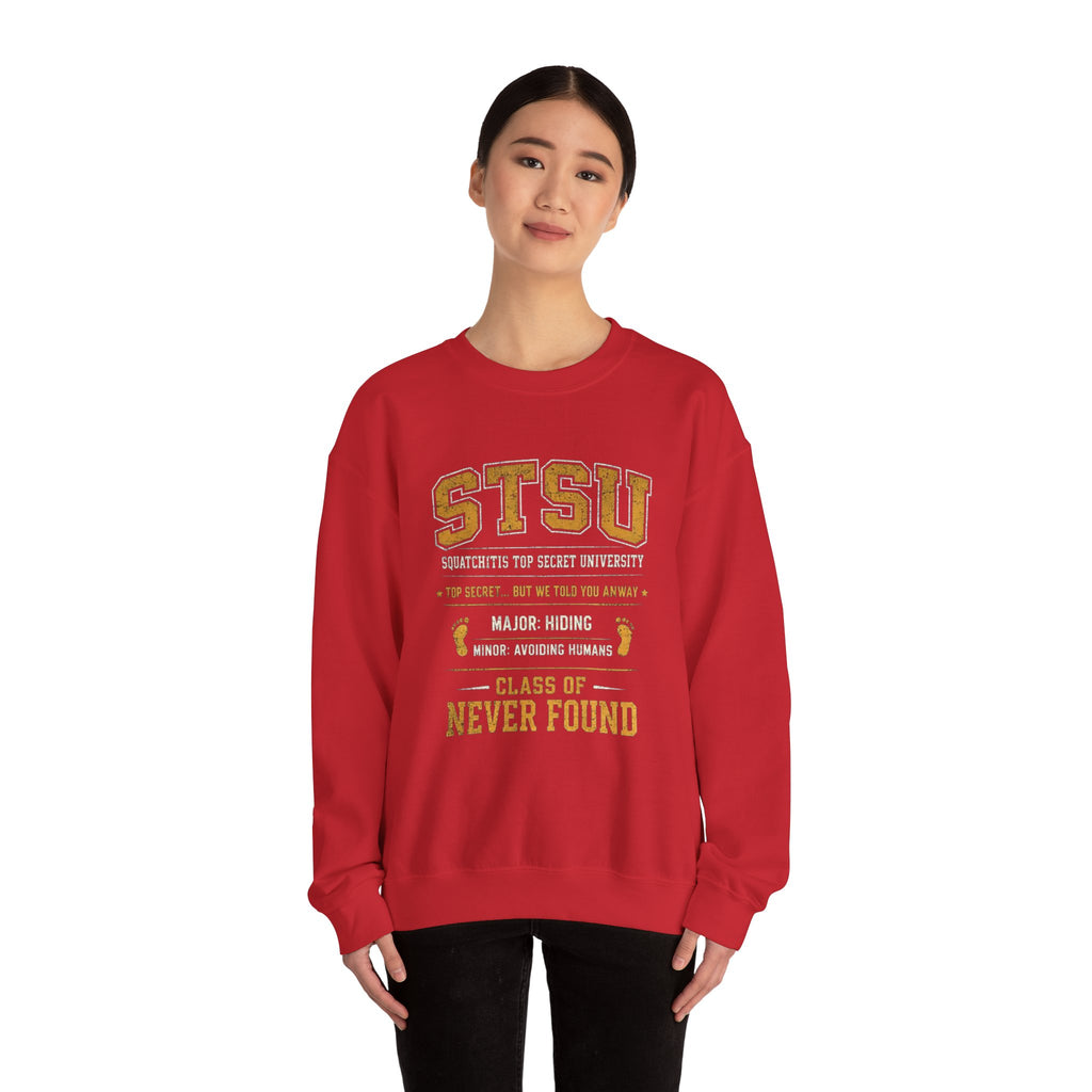 Squatchitis Top Secret University Bigfoot Crewneck Sweatshirt