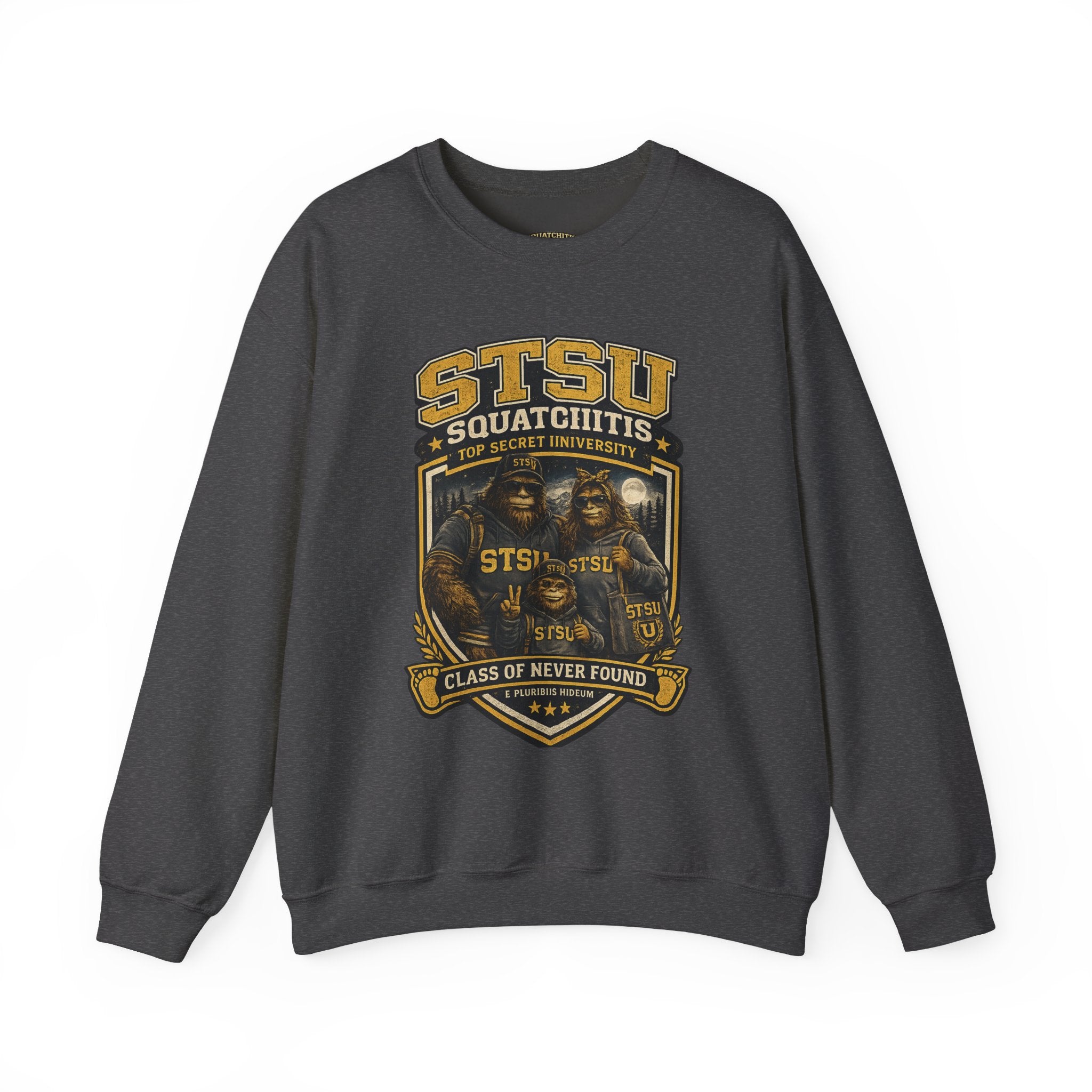 Squatchitis Top Secret University Bigfoot family Crewneck Sweatshirt