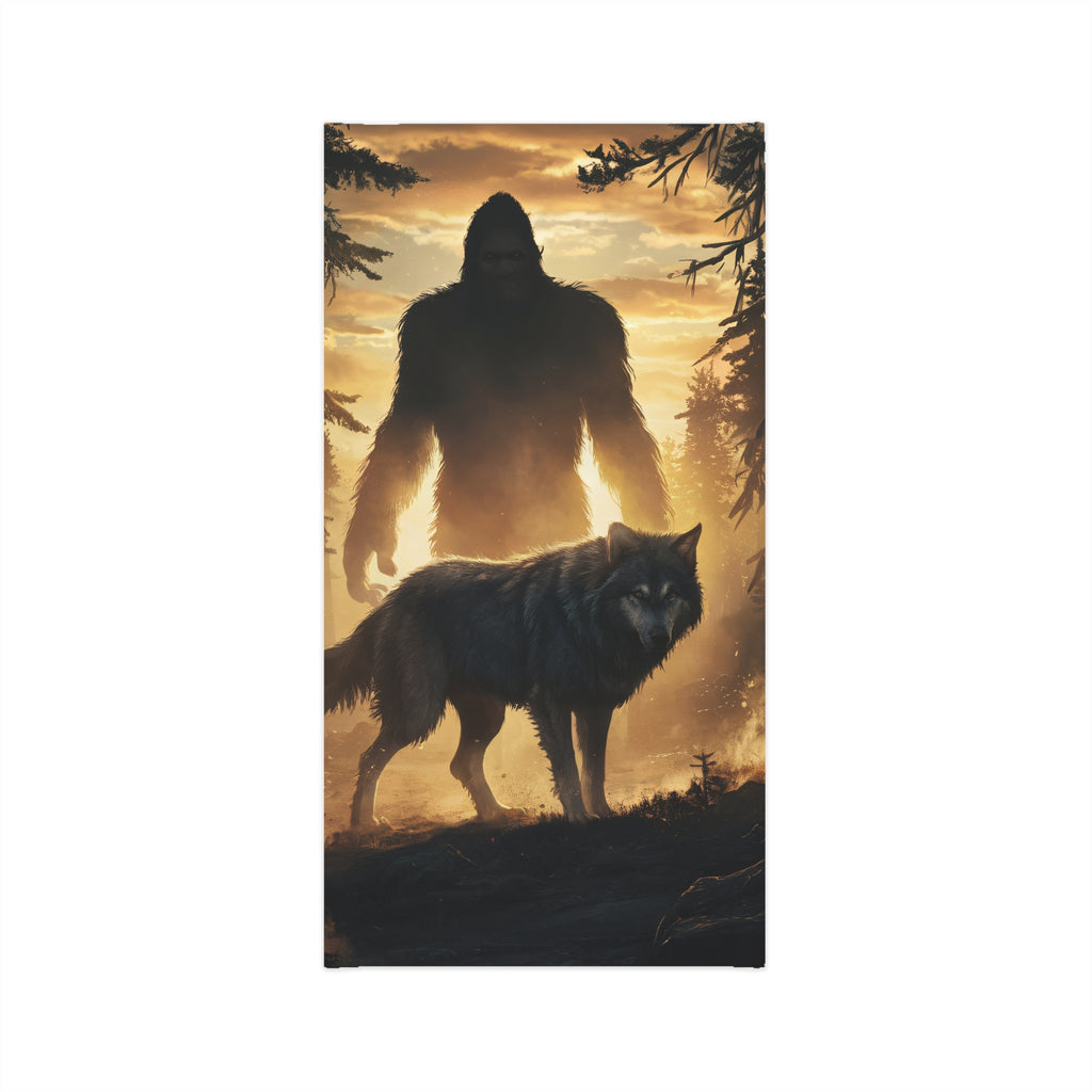 Bigfoot and his wolf Midweight Neck Gaiter