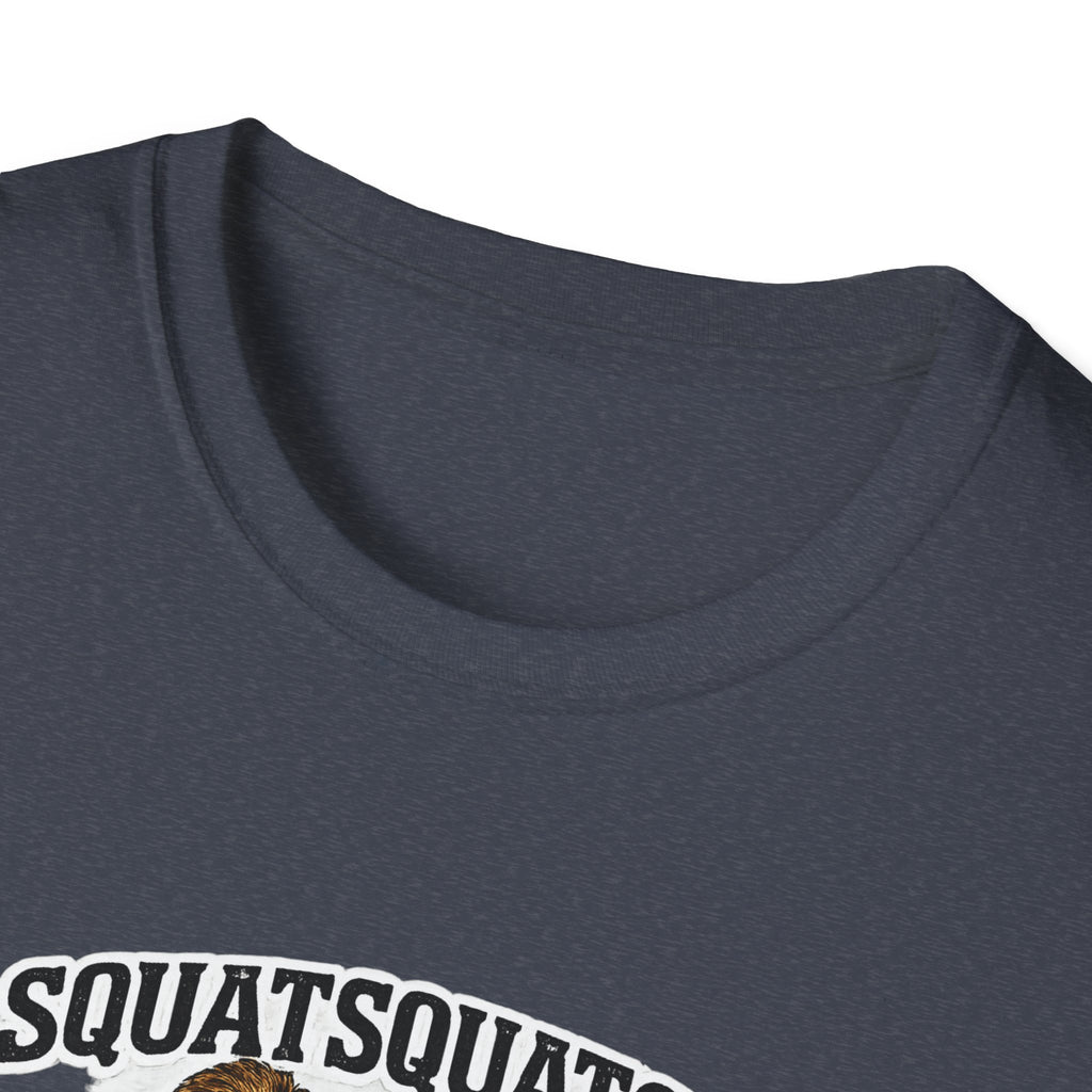 Bigfoot Leg Day T-Shirt — "Squat Squatch" Gym Humor with Beer Buddy