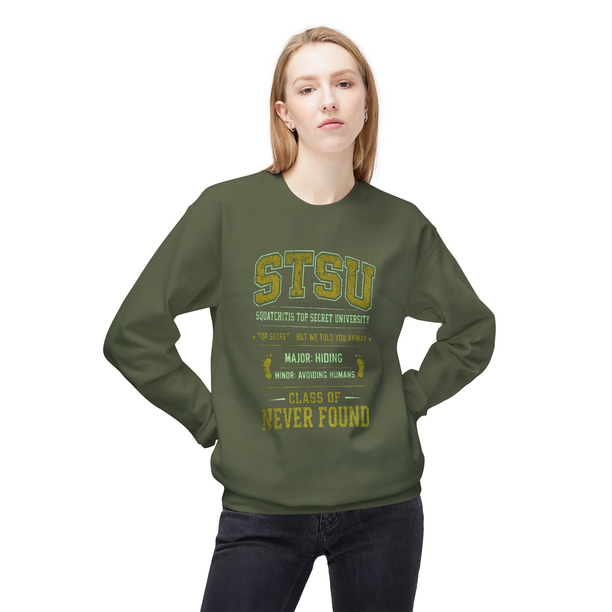 Bigfoot University Squatchitis Sweatshirt | STSU Top Secret
