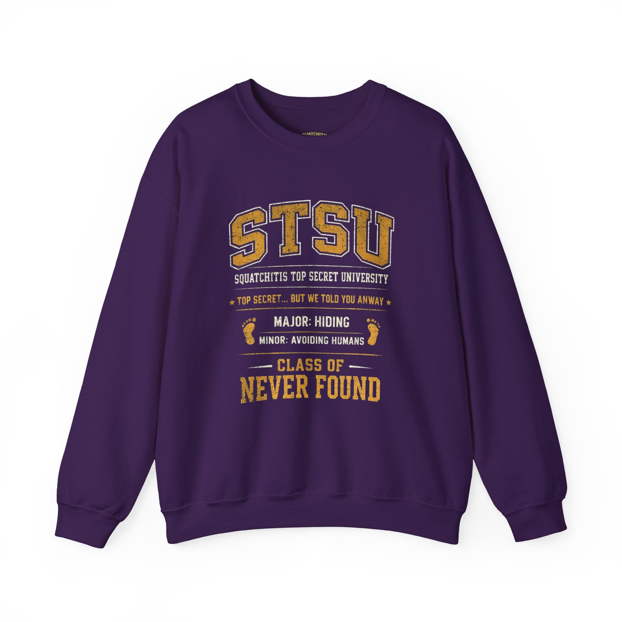 Squatchitis Top Secret University Bigfoot Crewneck Sweatshirt