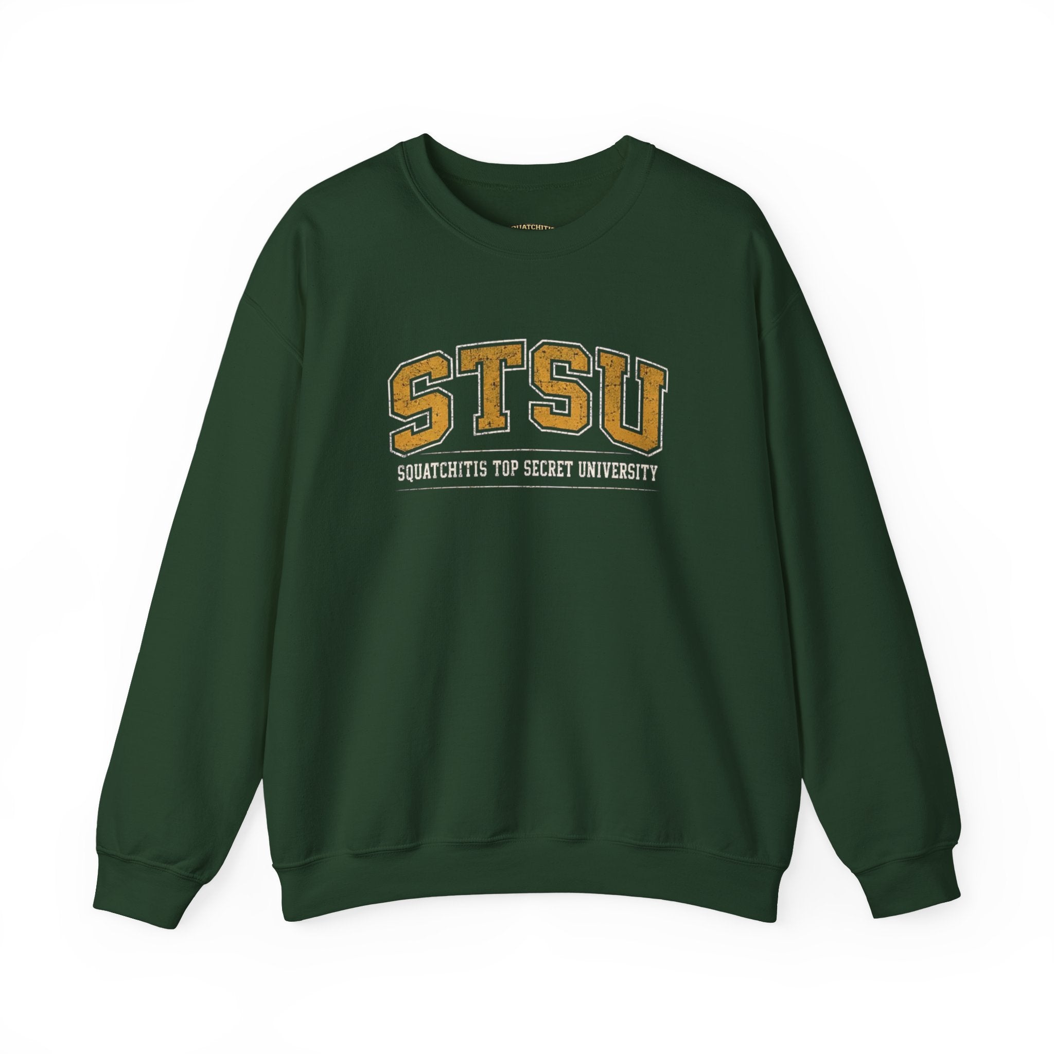 STSU Squatchitis Top Secret University Bigfoot Crewneck Sweatshirt