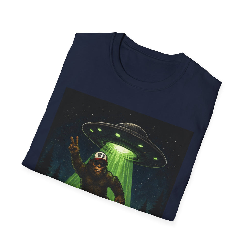Bigfoot Abducted by UFO T-Shirt — Alien Encounter Graphic Tee