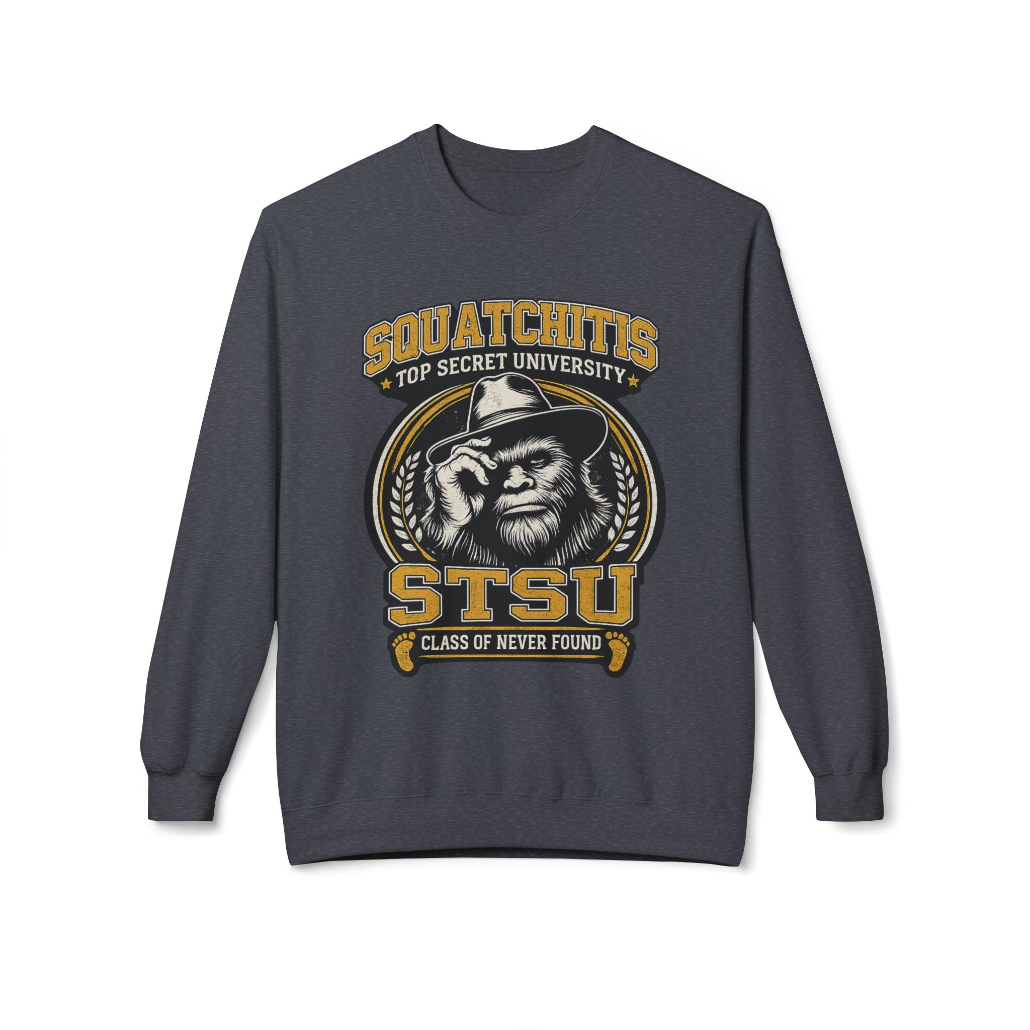 Squatchitis University Bigfoot Sweatshirt | Sasquatch Monster cryptid crewneck