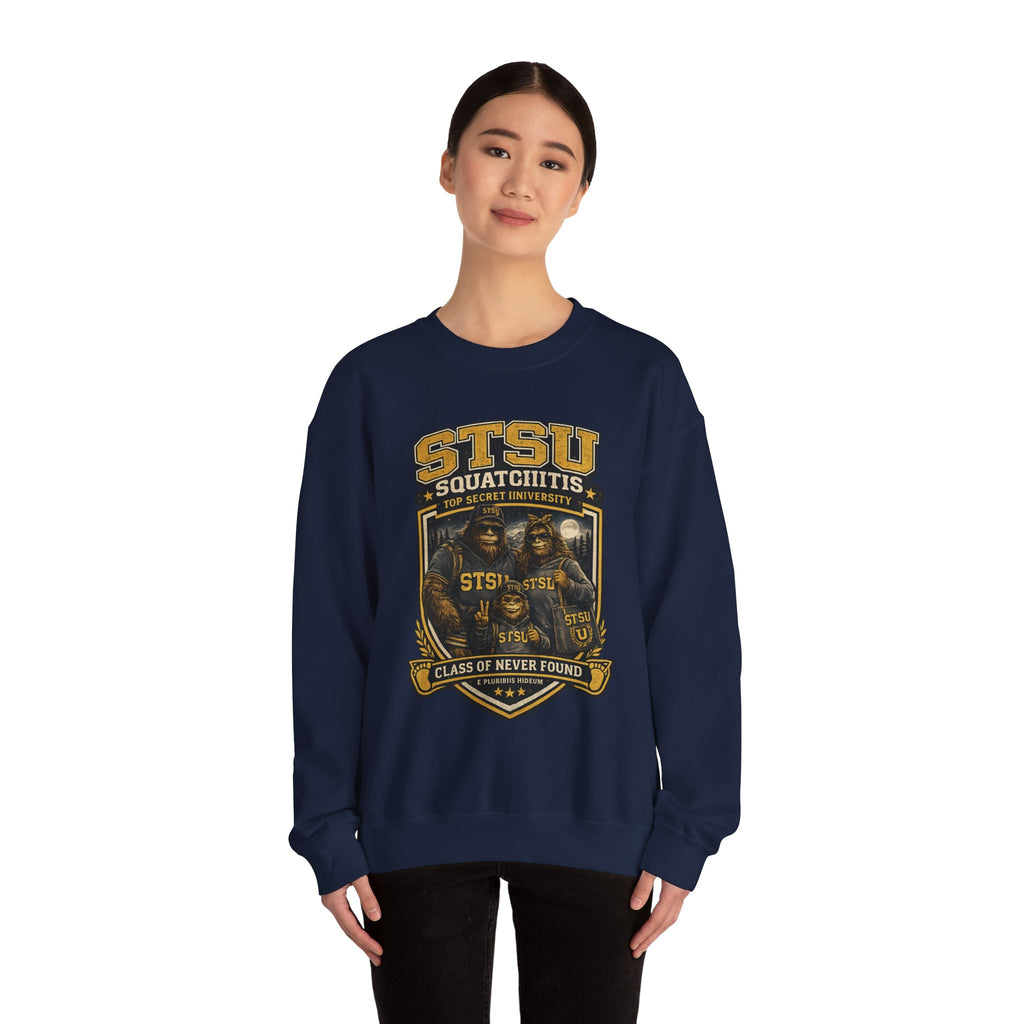 Squatchitis Top Secret University Bigfoot family Crewneck Sweatshirt