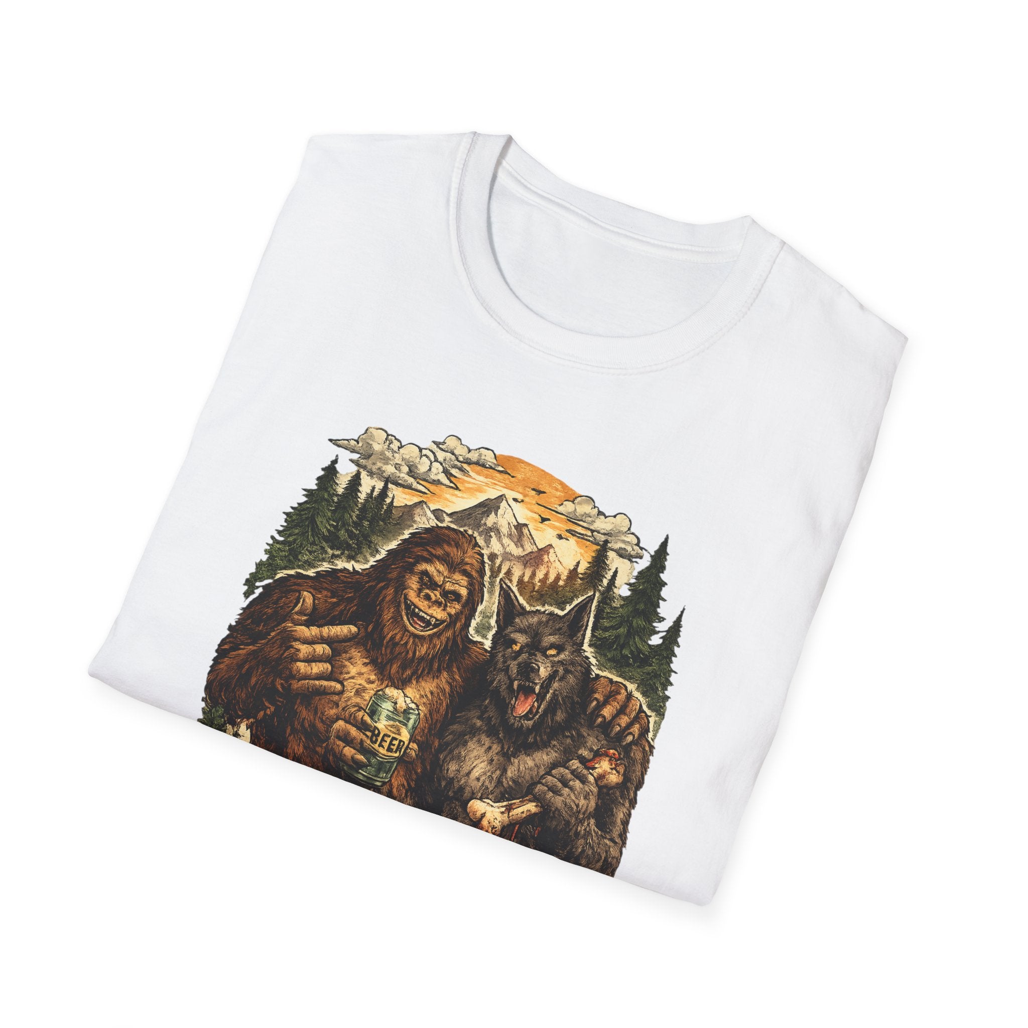 Bigfoot & Dog Man Buddy T-Shirt