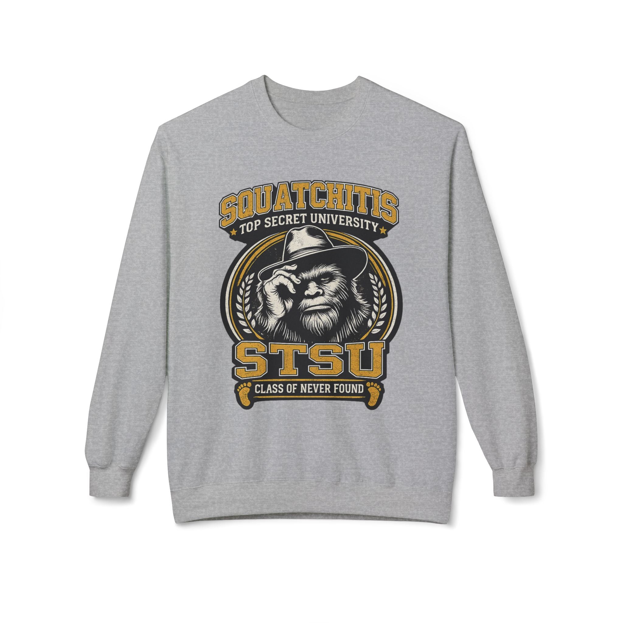 Squatchitis University Bigfoot Sweatshirt | Sasquatch Monster cryptid crewneck
