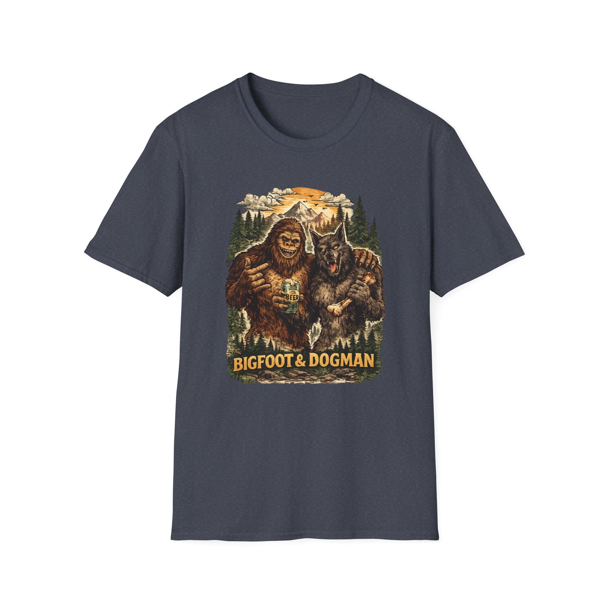 Bigfoot & Dog Man Buddy T-Shirt