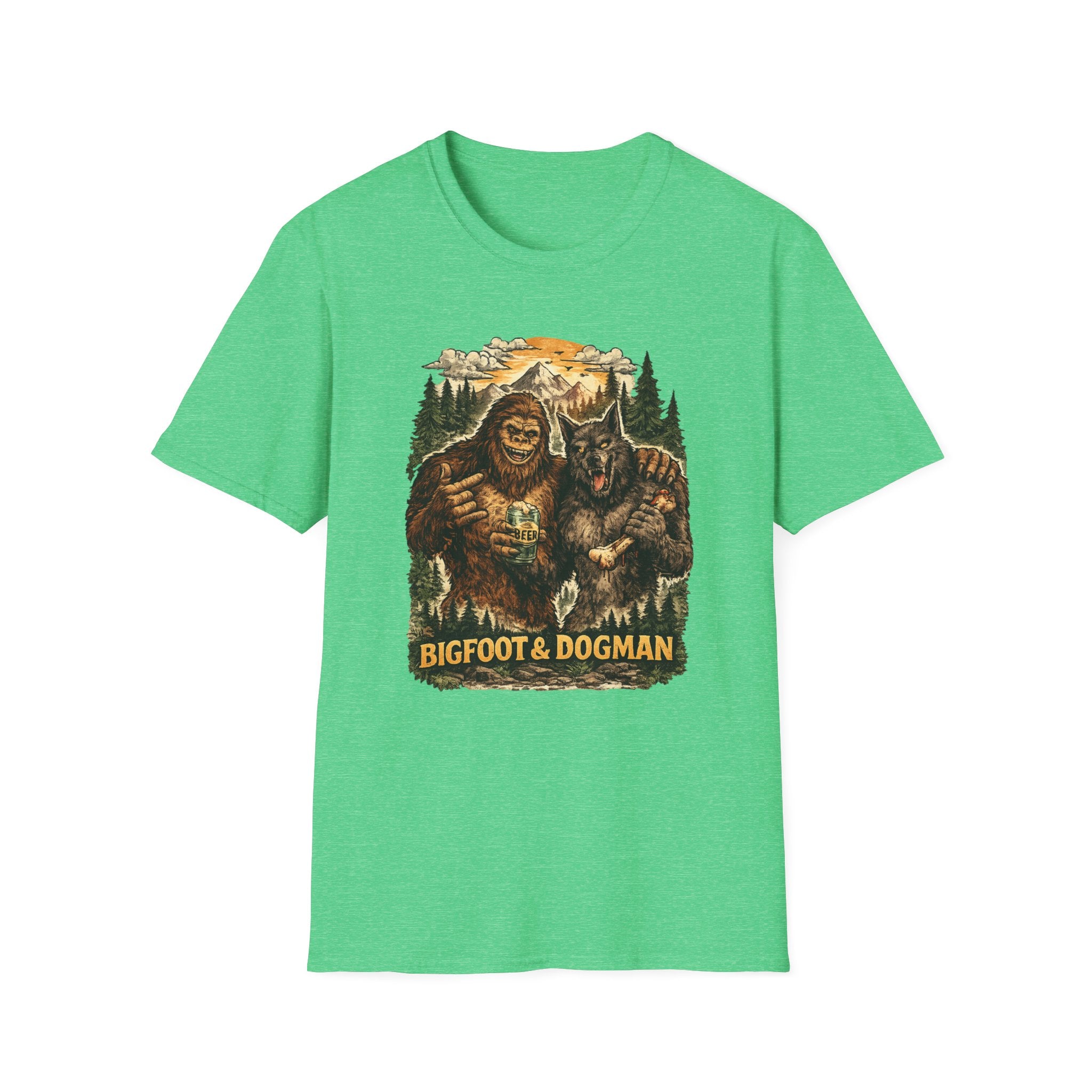 Bigfoot & Dog Man Buddy T-Shirt