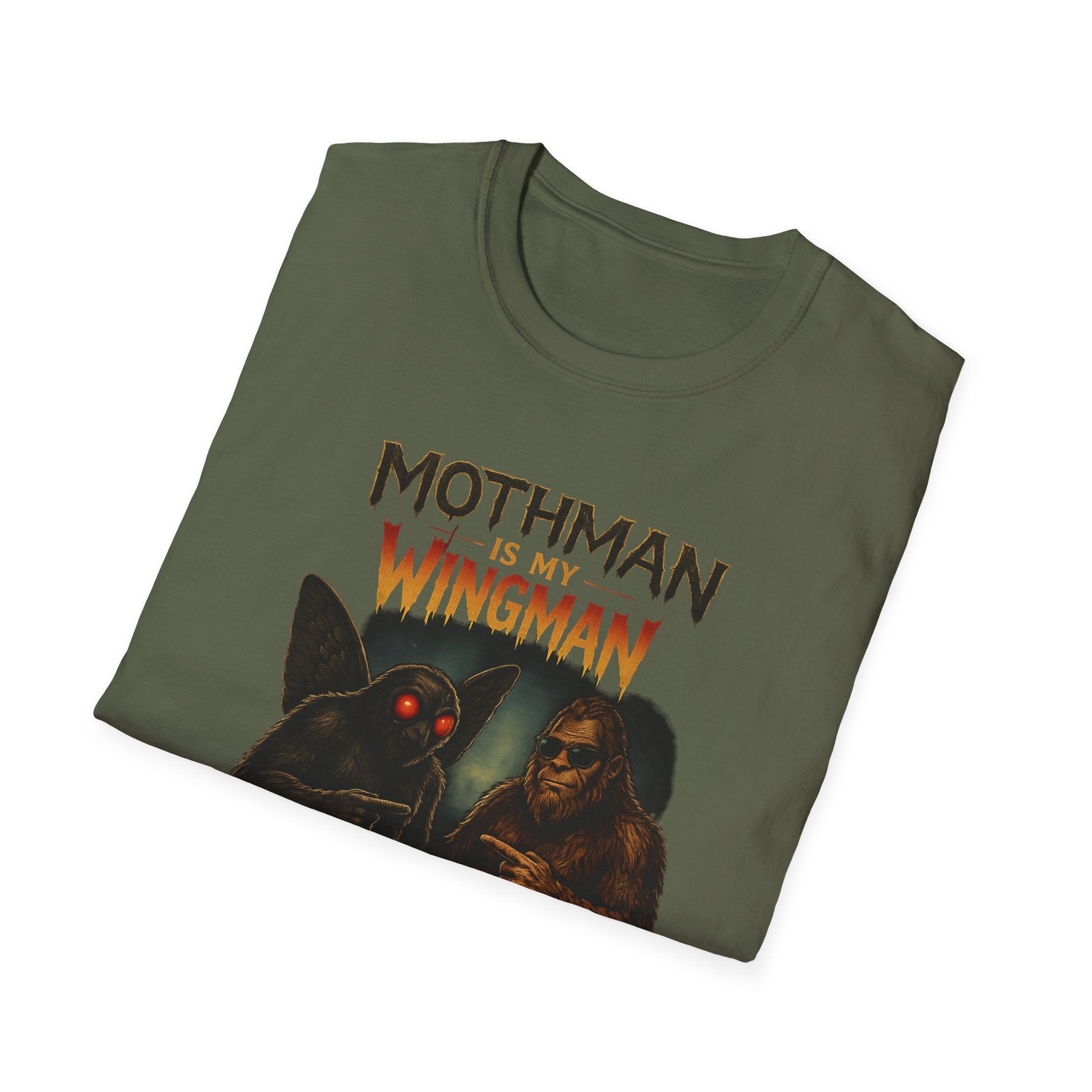 Bigfoot & Mothman Tee — Cryptid Duo Graphic T-Shirt