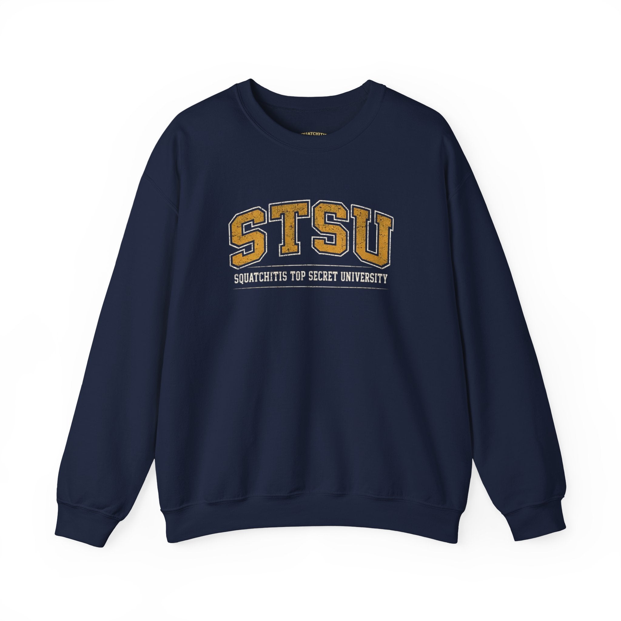 STSU Squatchitis Top Secret University Bigfoot Crewneck Sweatshirt