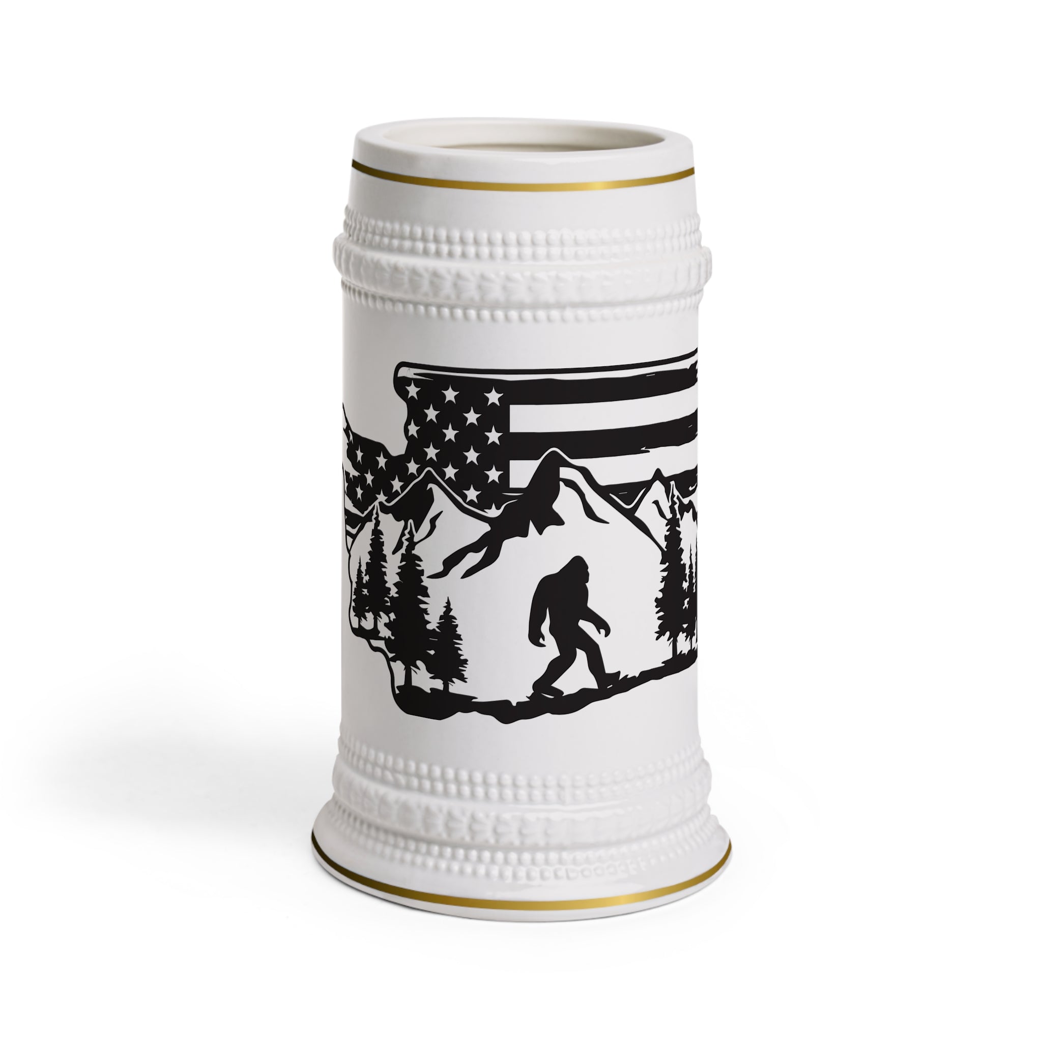 Bigfoot State Beer Stein Mug — Novelty Sasquatch Beer Stein