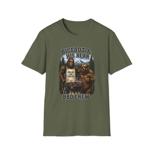 Bigfoot & Bear Grillin' and Chillin' BBQ T-Shirt