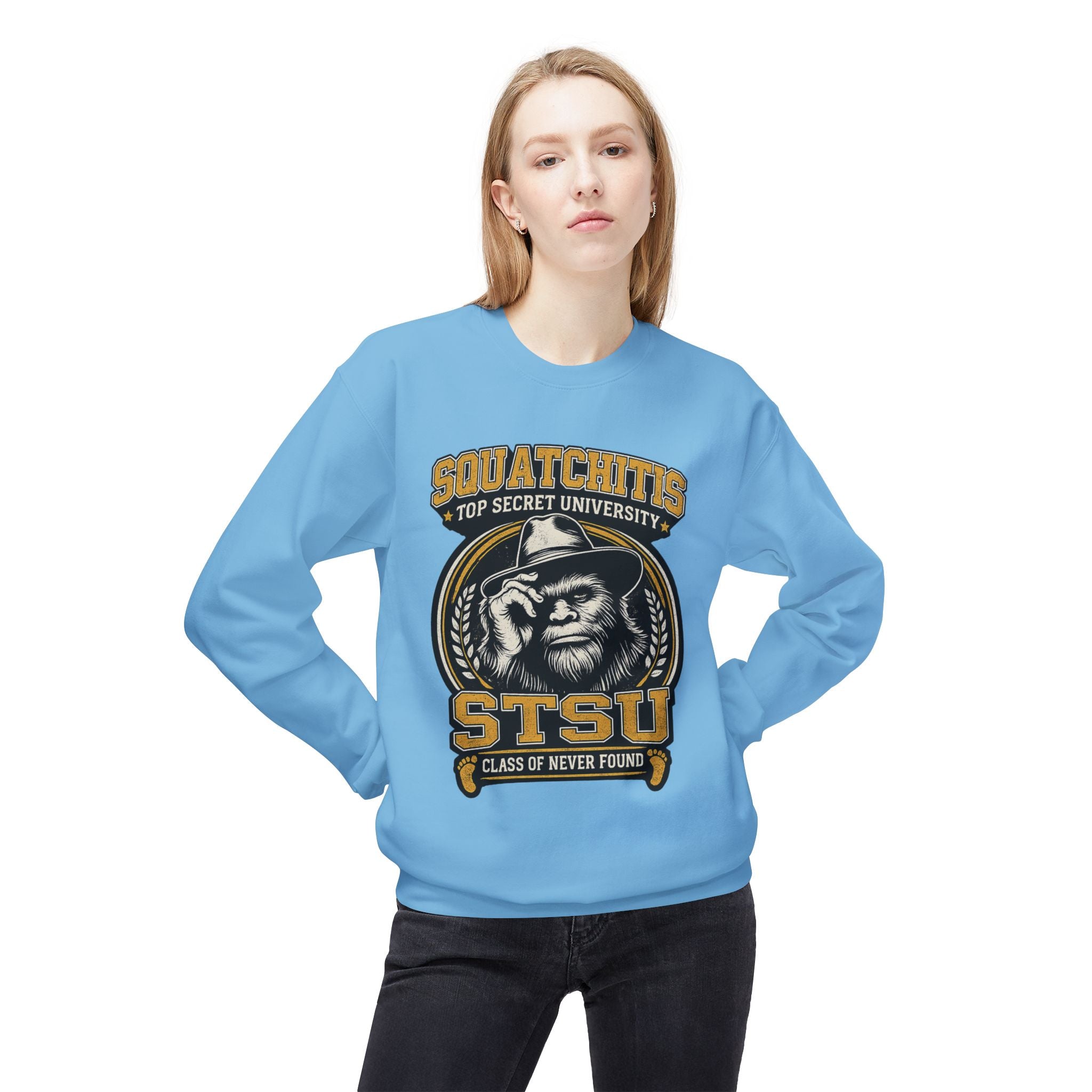Squatchitis University Bigfoot Sweatshirt | Sasquatch Monster cryptid crewneck