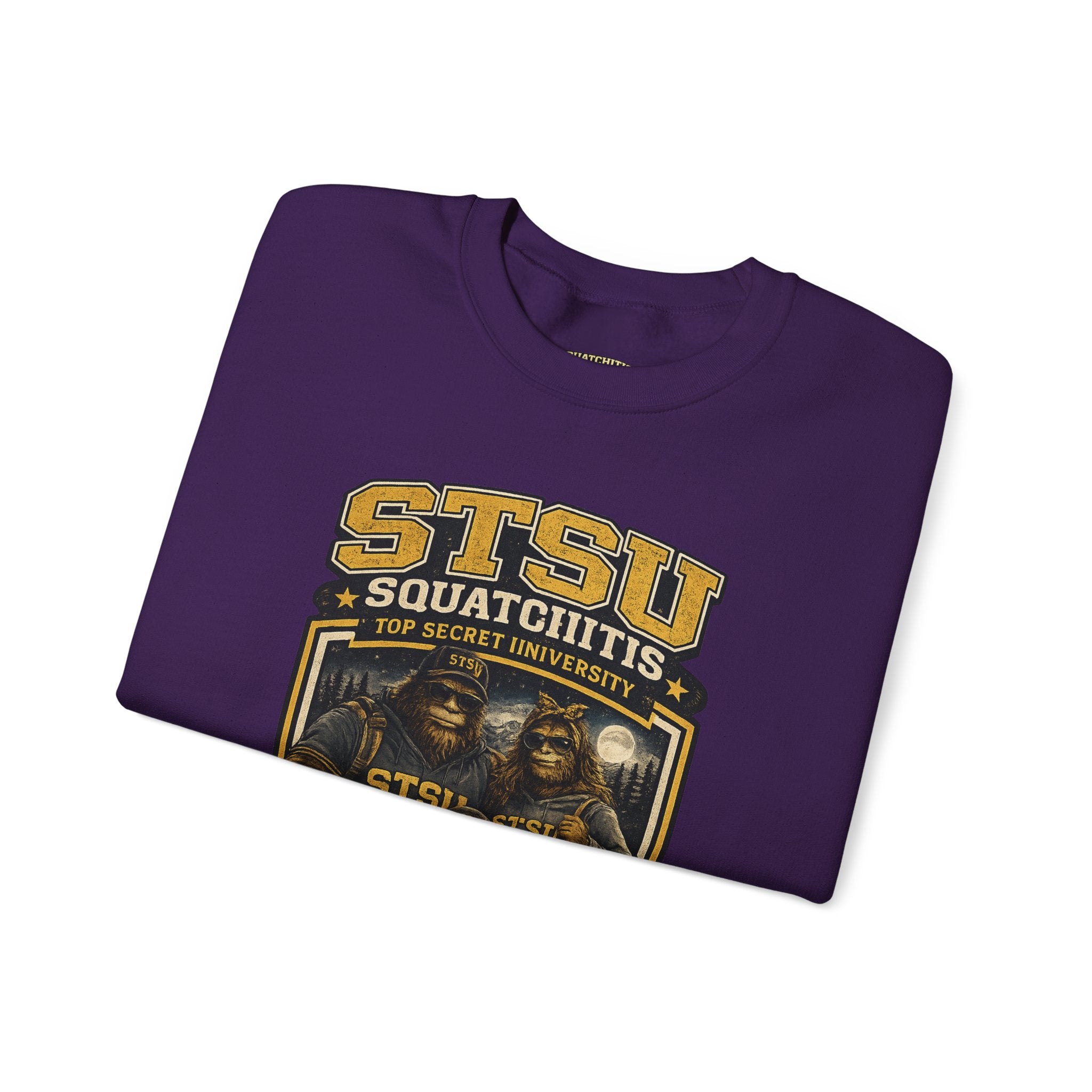 Squatchitis Top Secret University Bigfoot family Crewneck Sweatshirt