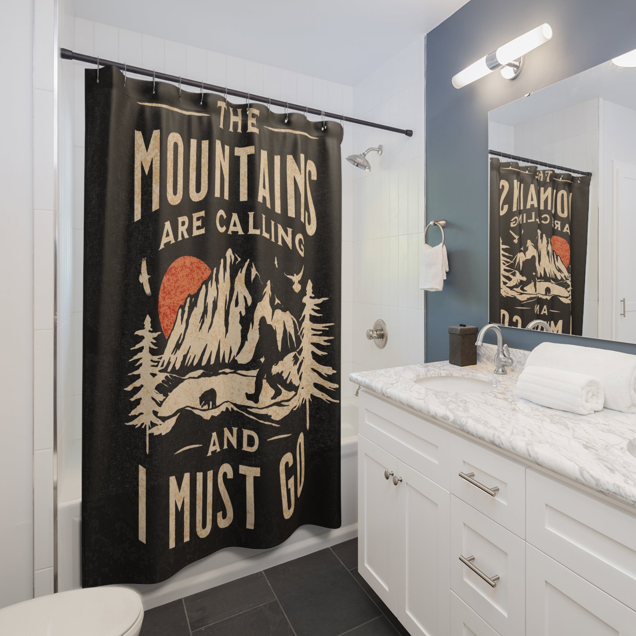 Bigfoot, Sasquatch, bigfoot Shower Curtains,  71"X74"