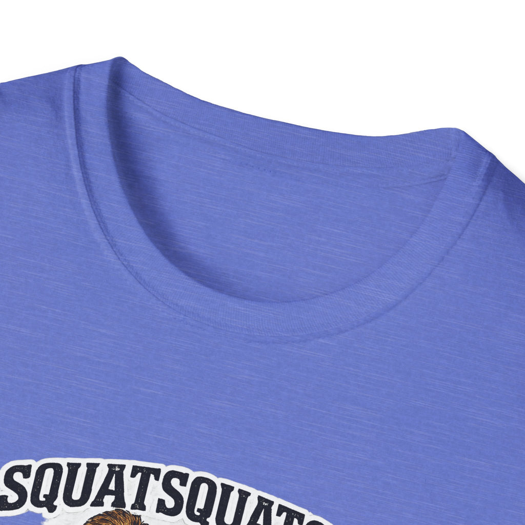 Bigfoot Leg Day T-Shirt — "Squat Squatch" Gym Humor with Beer Buddy