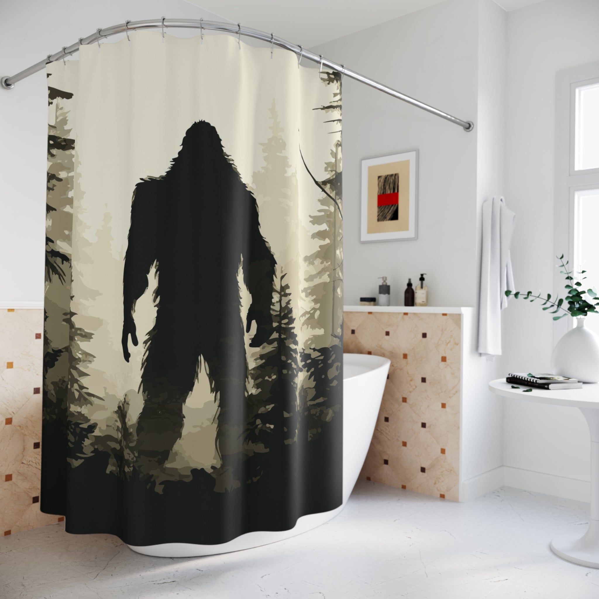 Bigfoot, Sasquatch, Shower Curtains 71"X74"