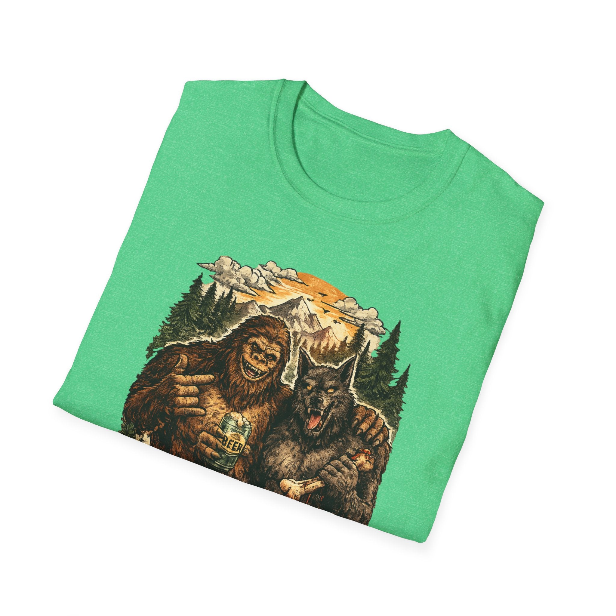 Bigfoot & Dog Man Buddy T-Shirt