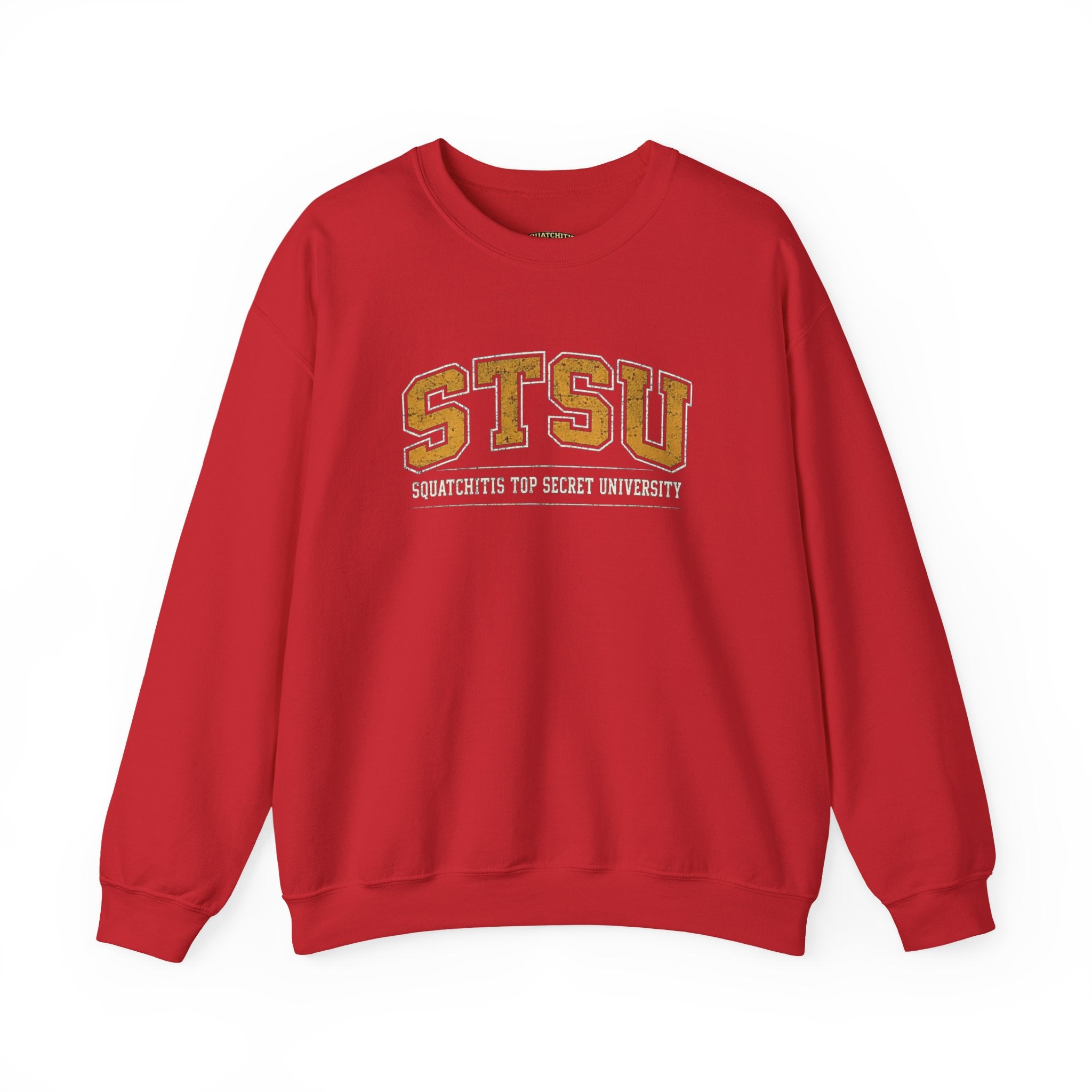 STSU Squatchitis Top Secret University Bigfoot Crewneck Sweatshirt