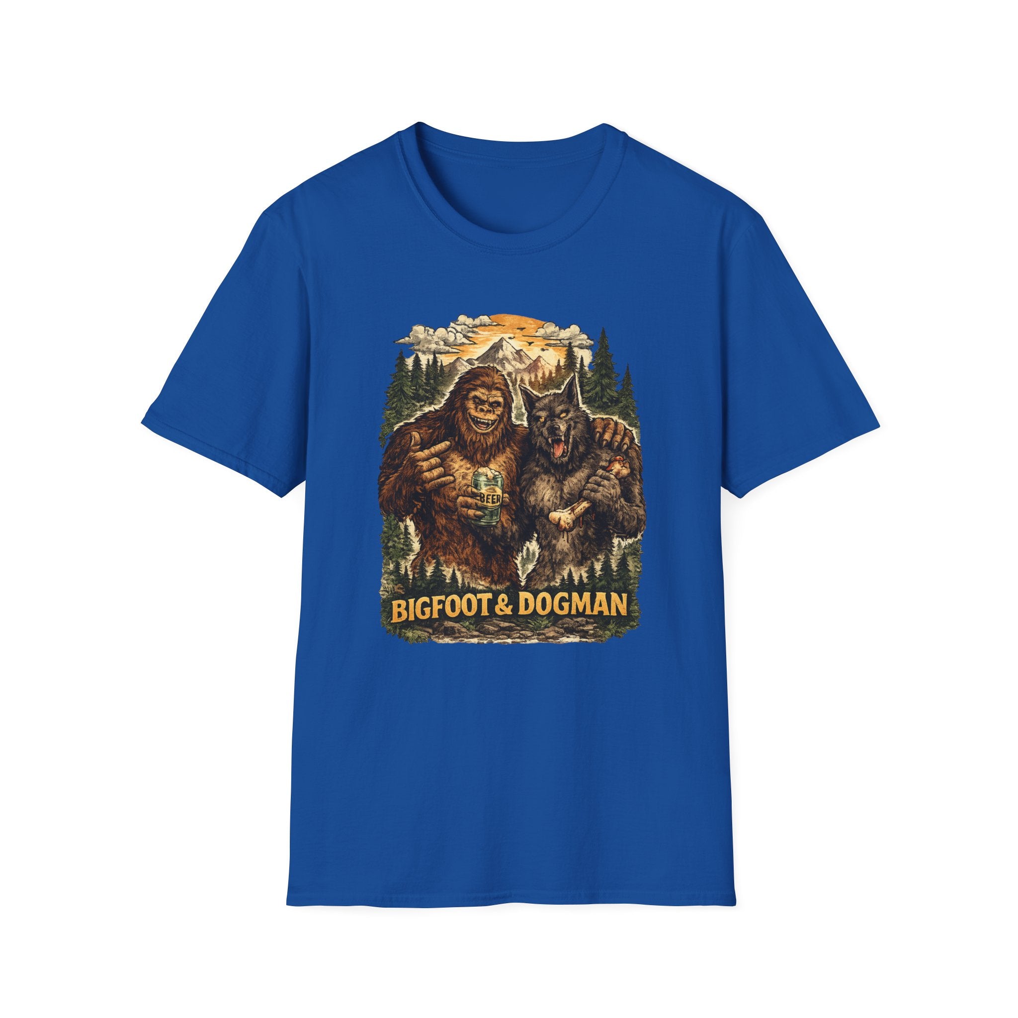 Bigfoot & Dog Man Buddy T-Shirt