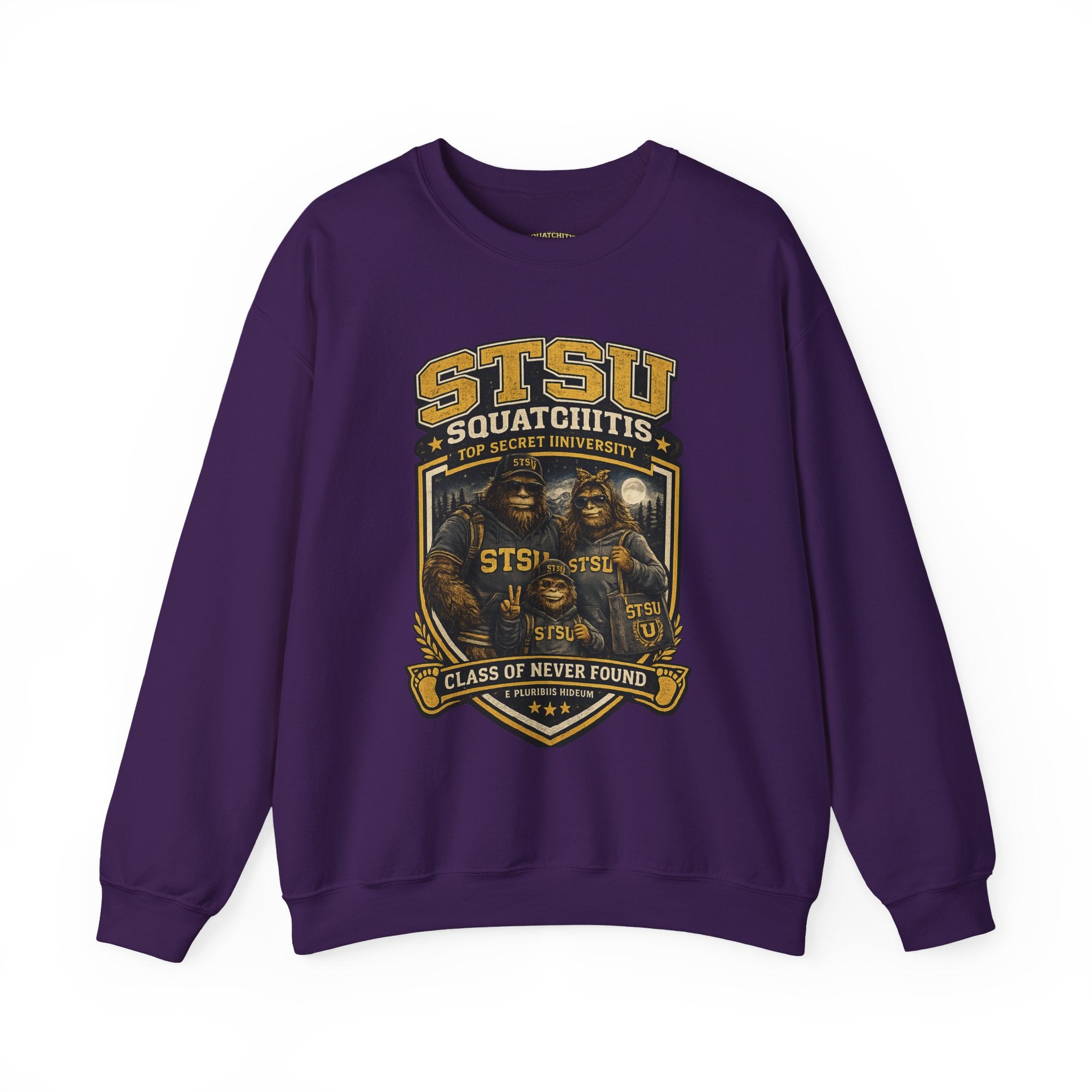 Squatchitis Top Secret University Bigfoot family Crewneck Sweatshirt