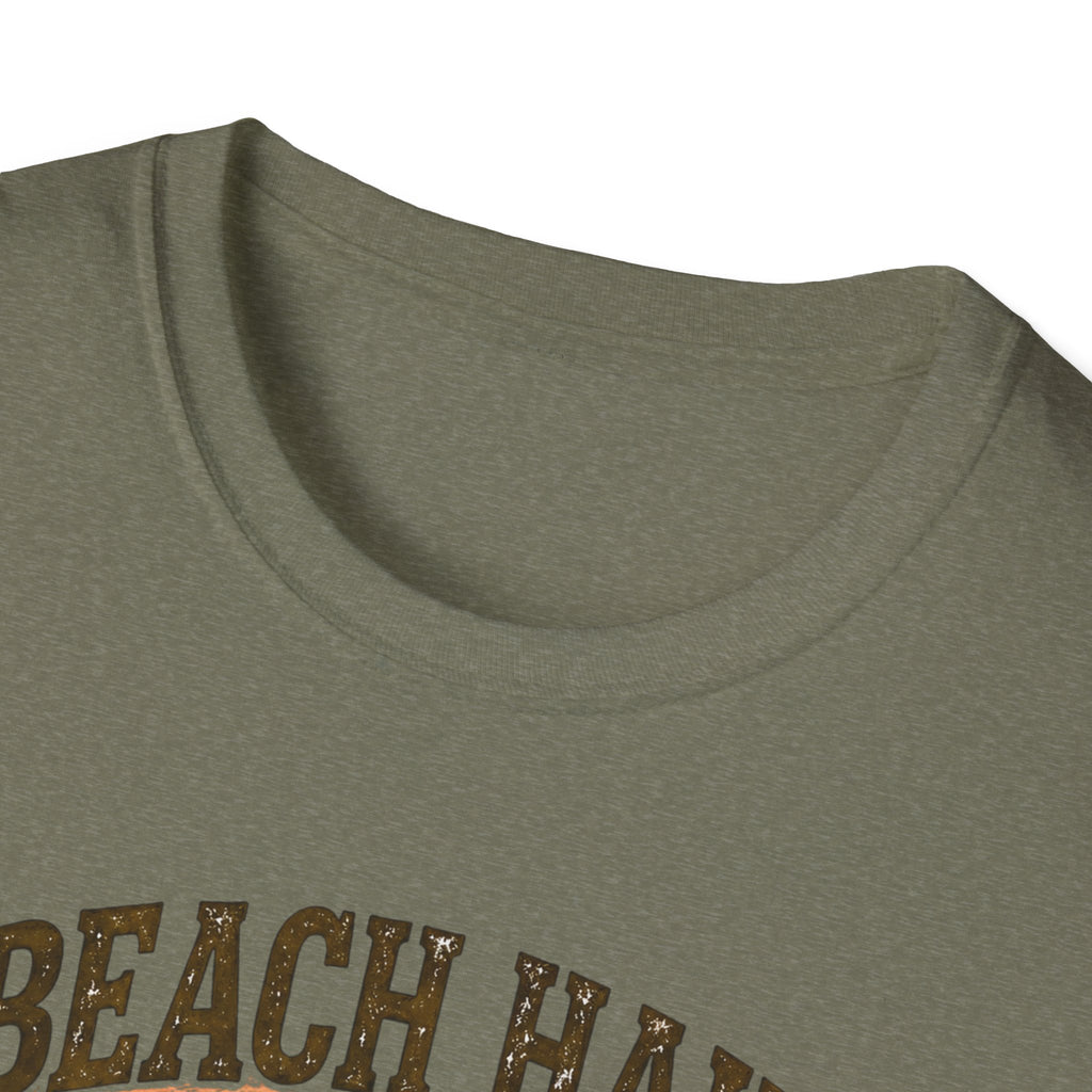 Bigfoot Beach Shirt T-Shirt — "Beach Hair Don't Care" with Hawaiian Bigfoot & Bear